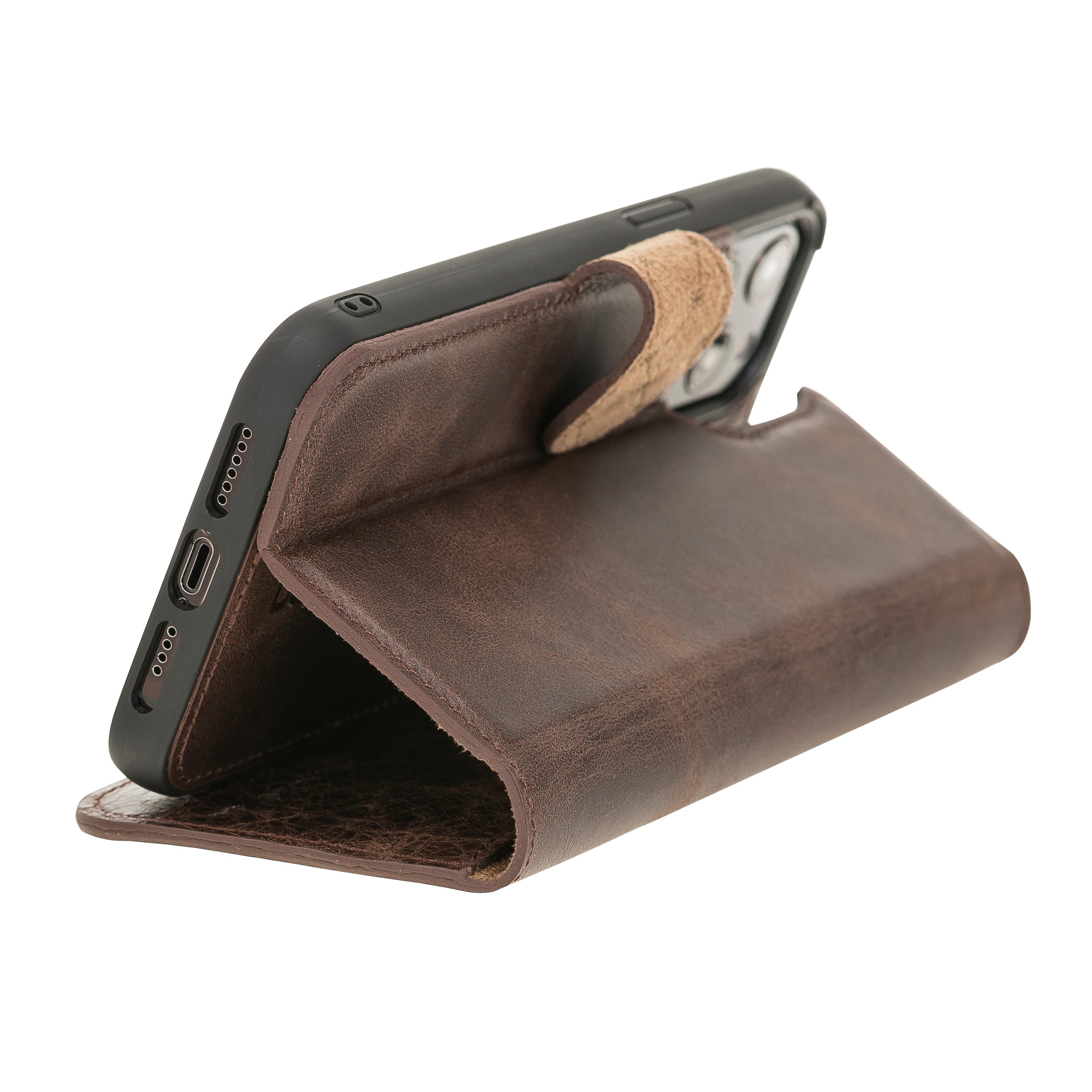 iPhone 12 Series Genuine Leather Magic Detachable Wallet Cases