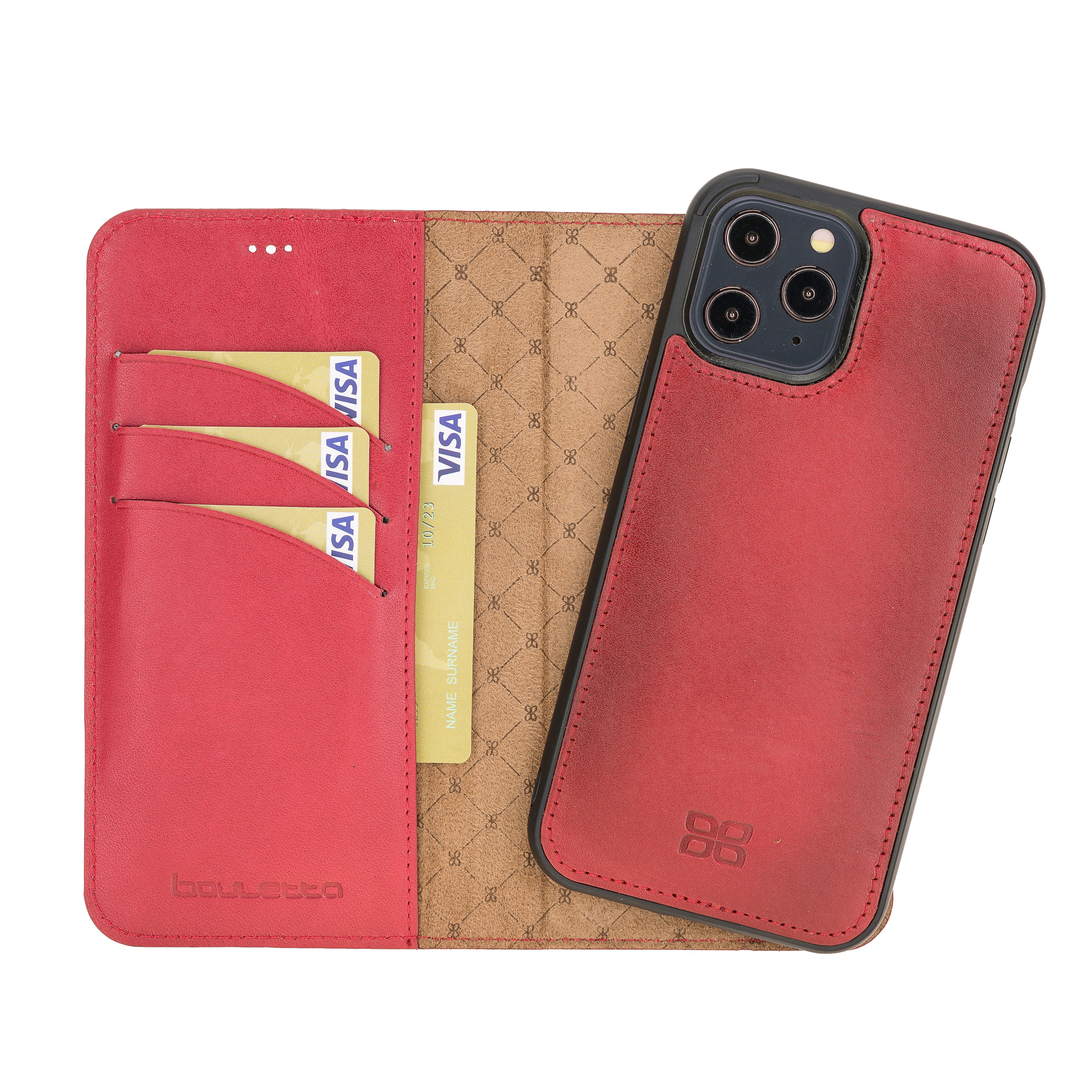 iPhone 12 Series Genuine Leather Magic Detachable Wallet Cases