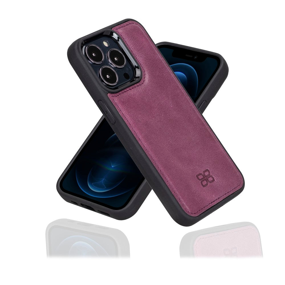 Coque arrière flexible en cuir véritable pour iPhone 13 Series