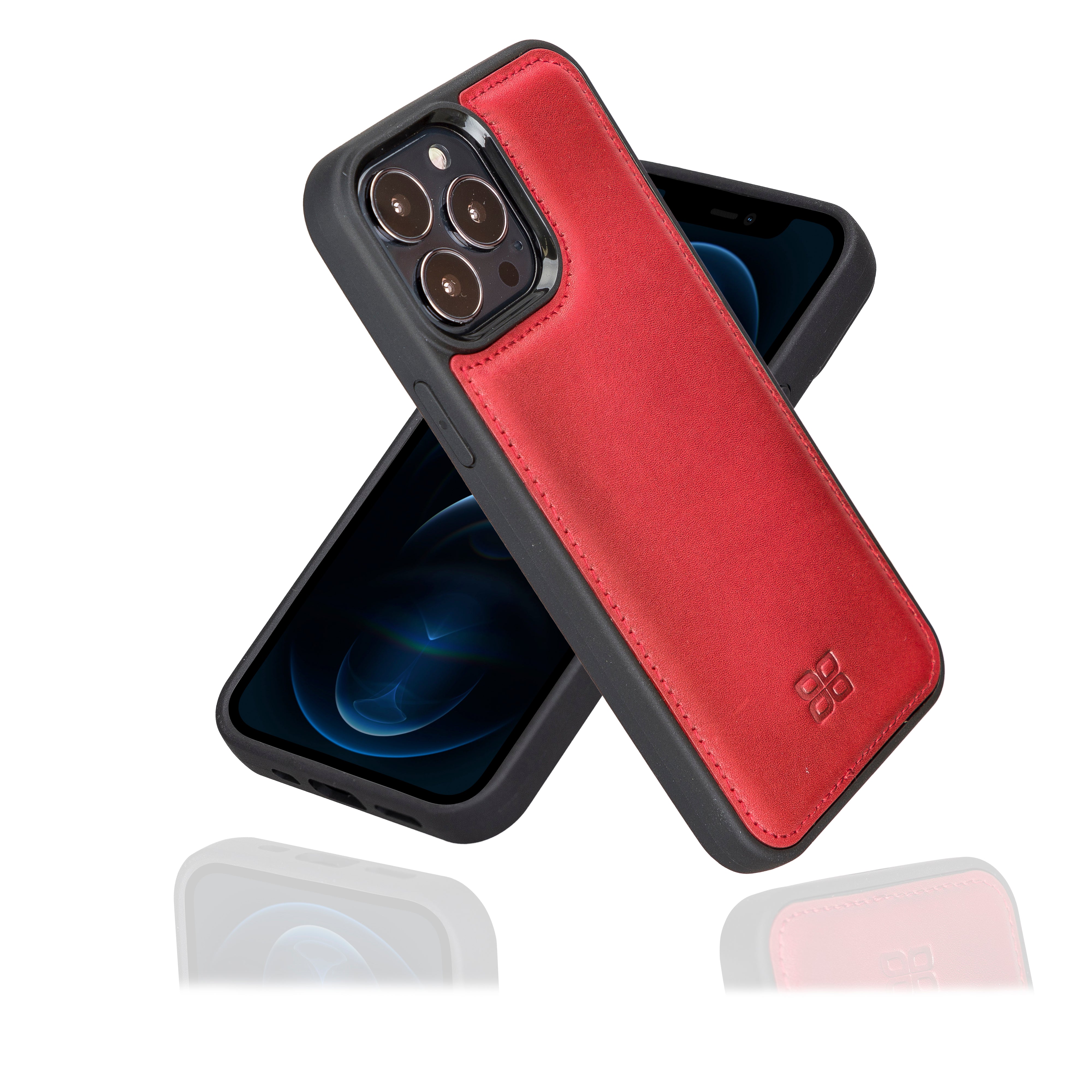 Coque arrière flexible en cuir véritable pour iPhone 13 Series