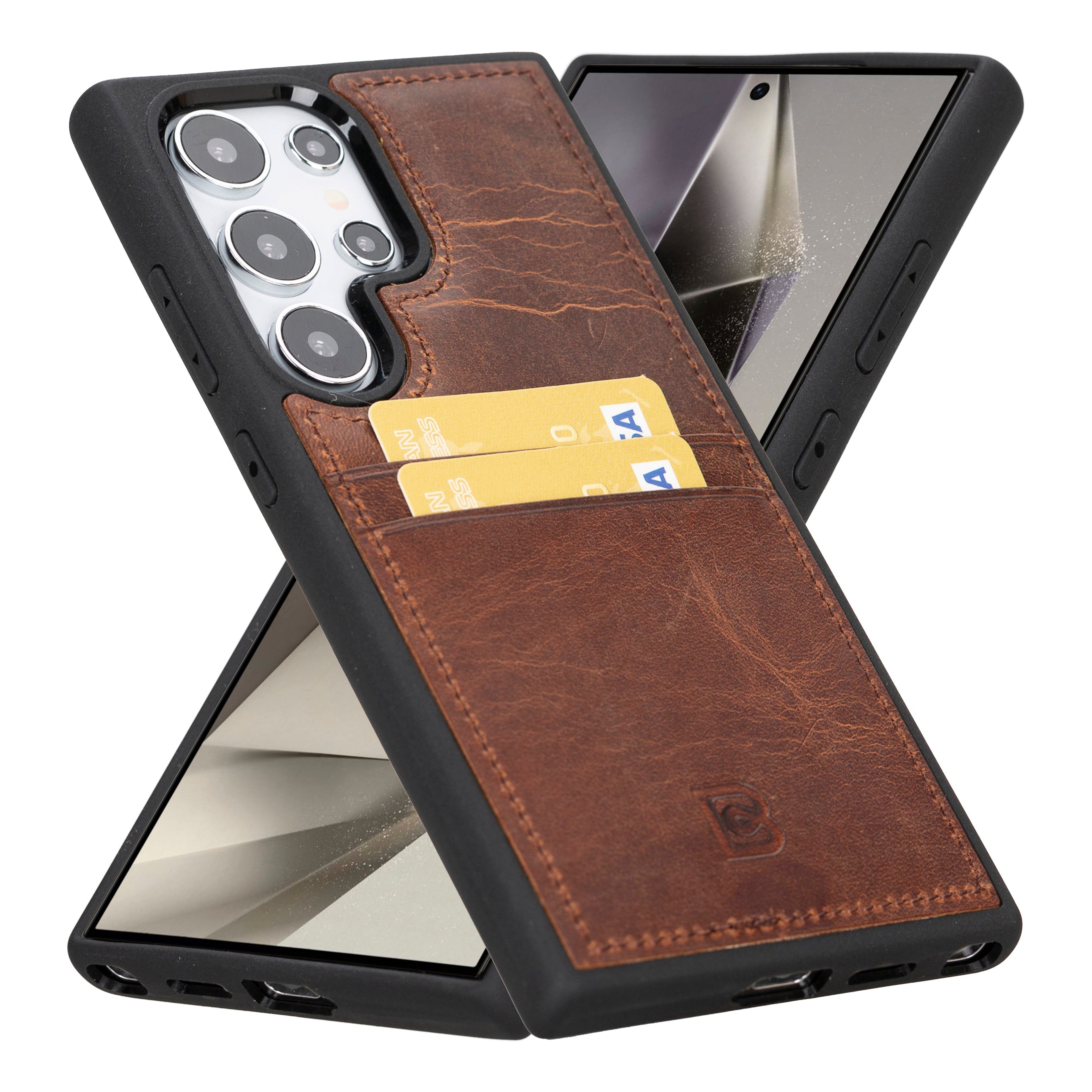 Samsung Galaxy S25 Ultra (6.9") Flex Cover Leather Case with Card Holder