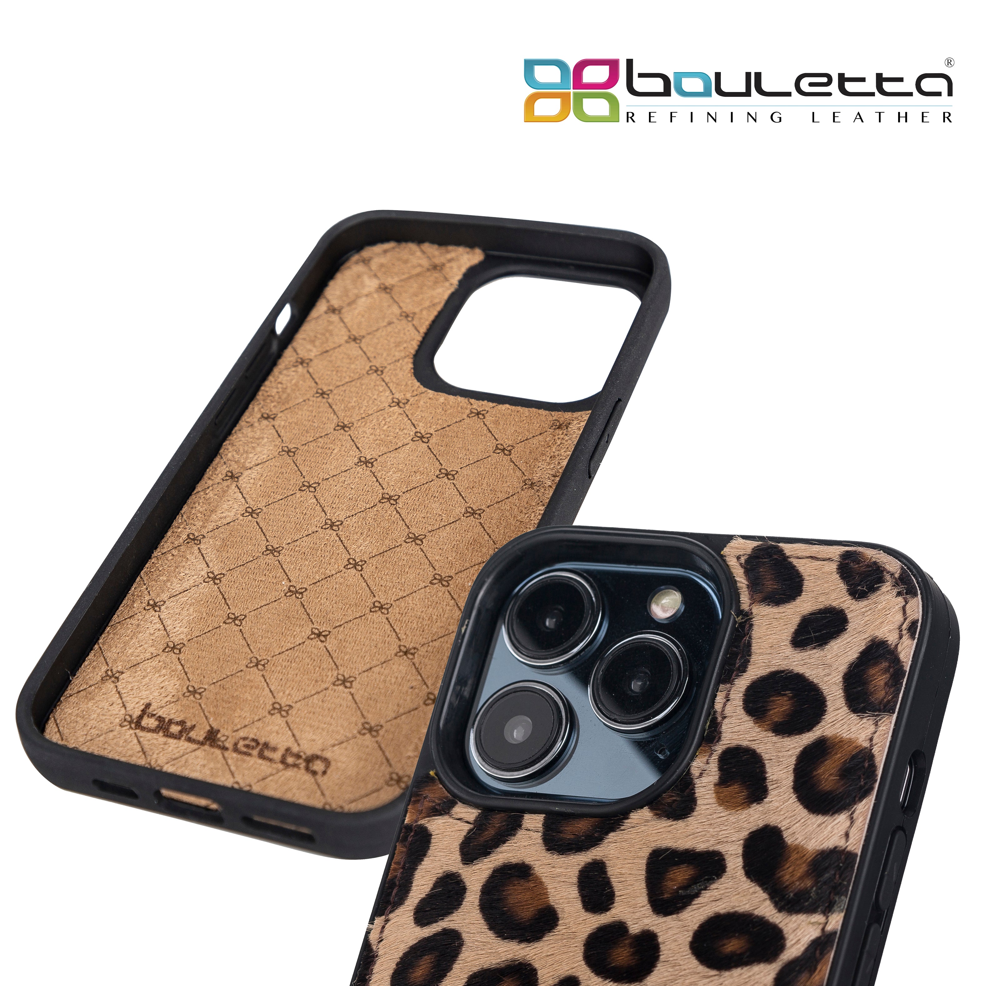 Coque arrière flexible en cuir véritable pour iPhone 13 Series