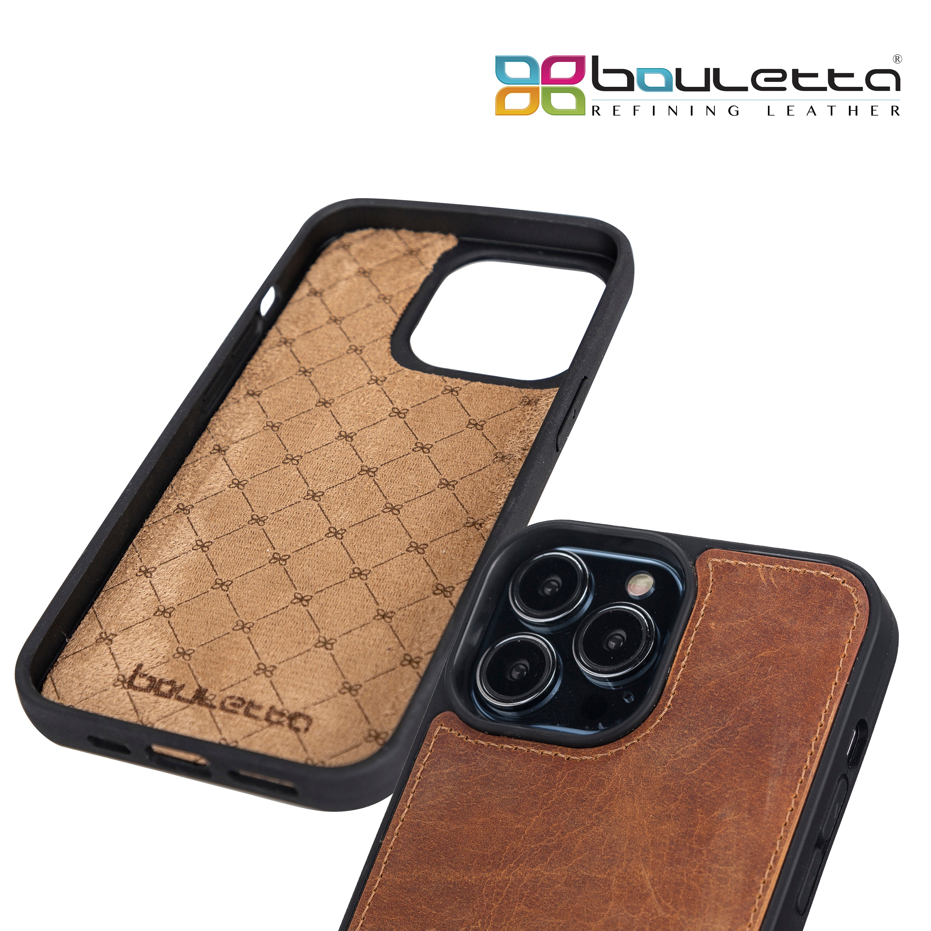 Coque arrière flexible en cuir véritable pour iPhone 13 Series