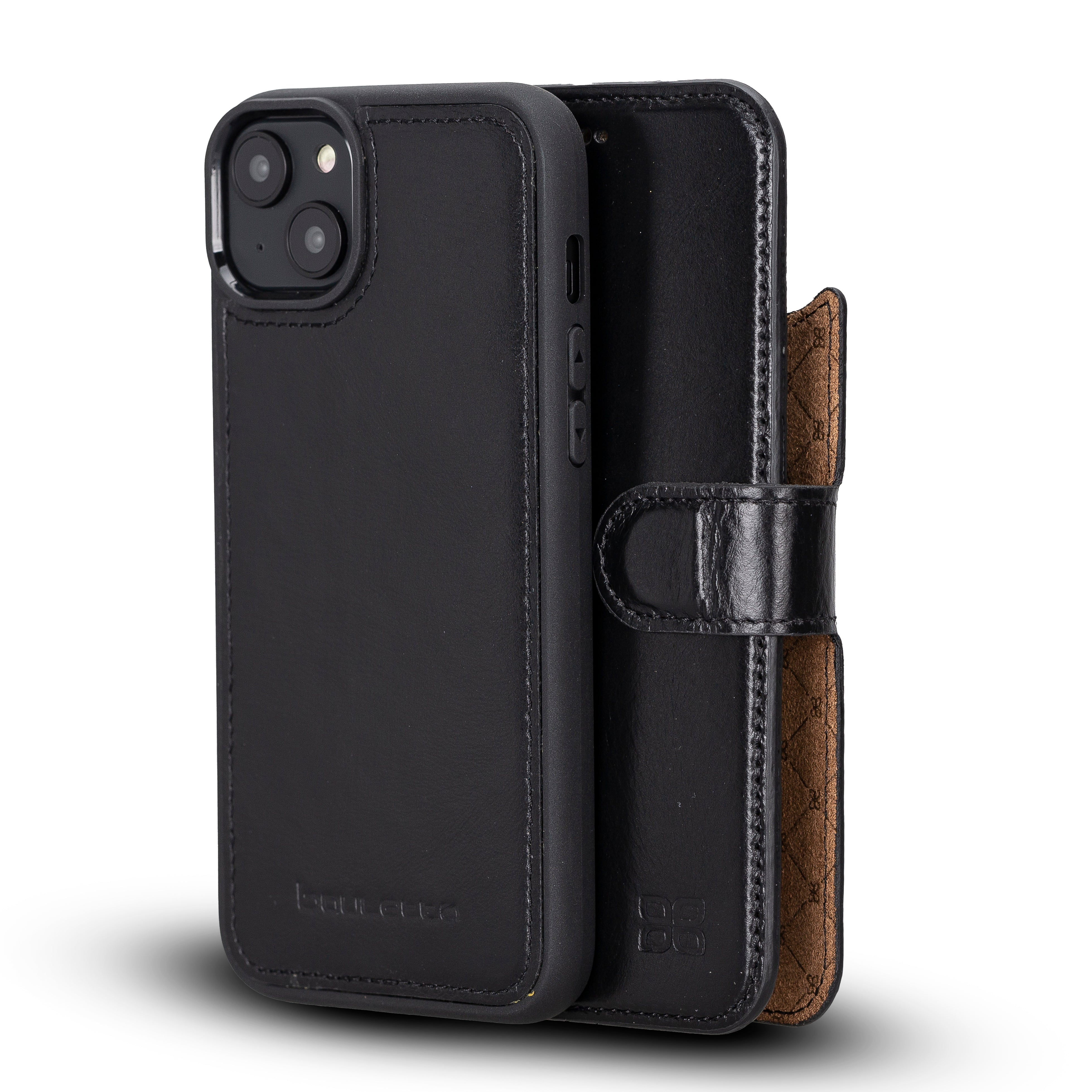 Étui portefeuille amovible en cuir véritable pour iPhone 14 Pro Max (6,7")
