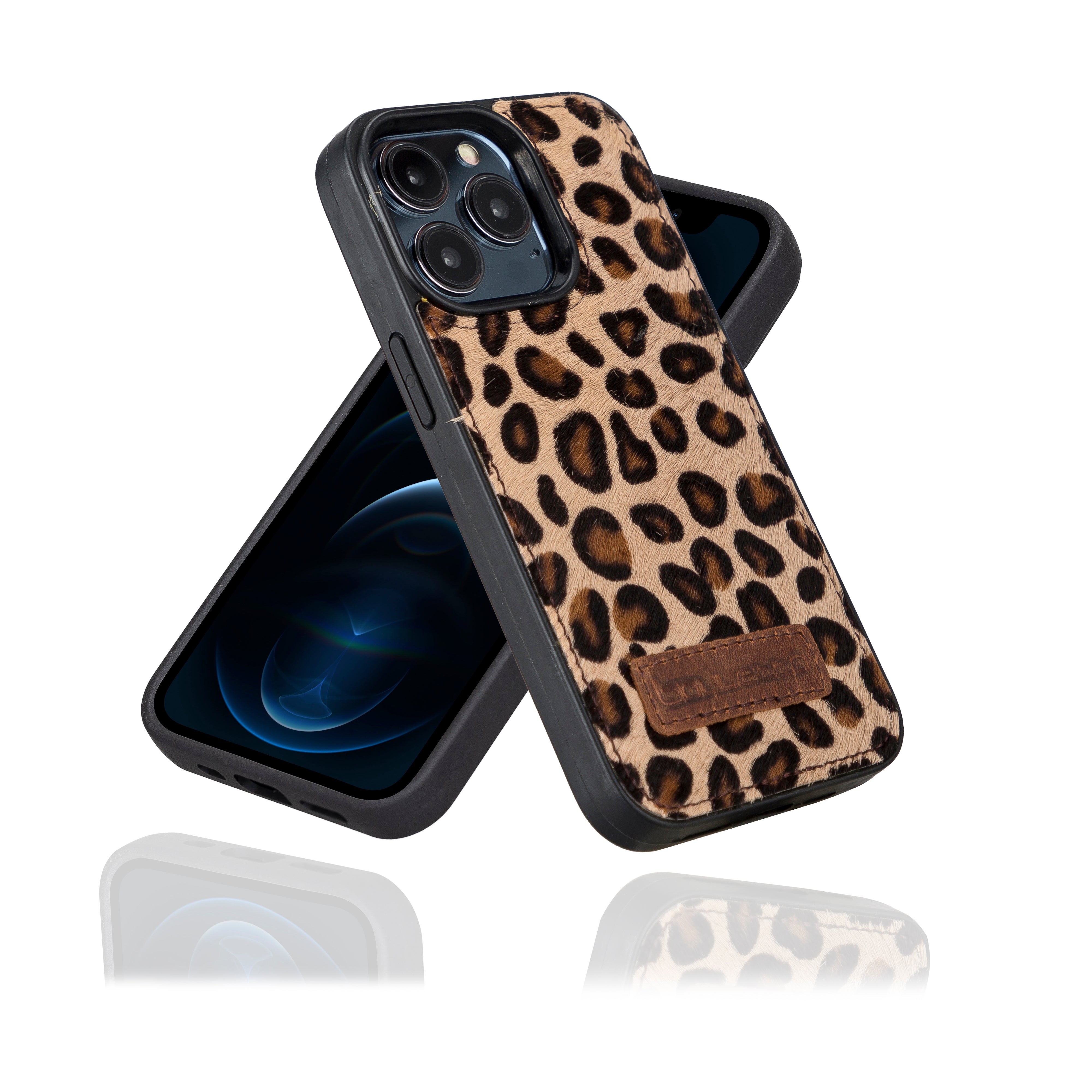 Coque arrière flexible en cuir véritable pour iPhone 13 Series