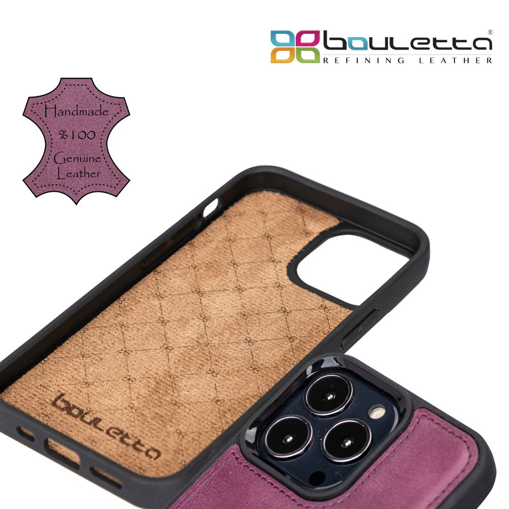 Coque arrière flexible en cuir véritable pour iPhone 13 Series