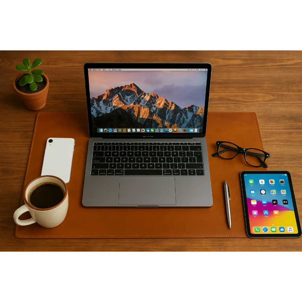 Leather Natural Desk Mat (37 cm x 80 cm)