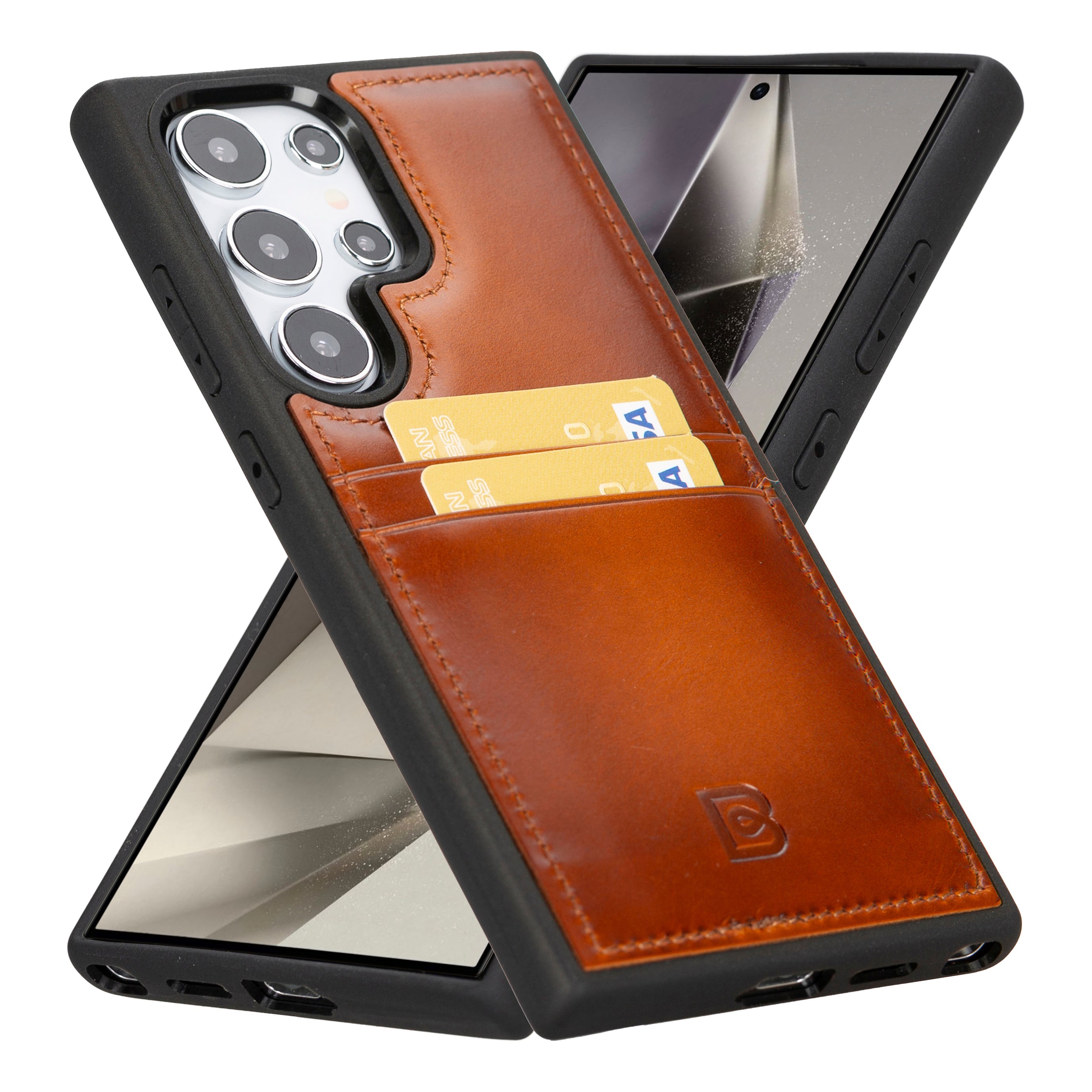 Samsung Galaxy S25 Ultra (6.9") Flex Cover Leather Case with Card Holder