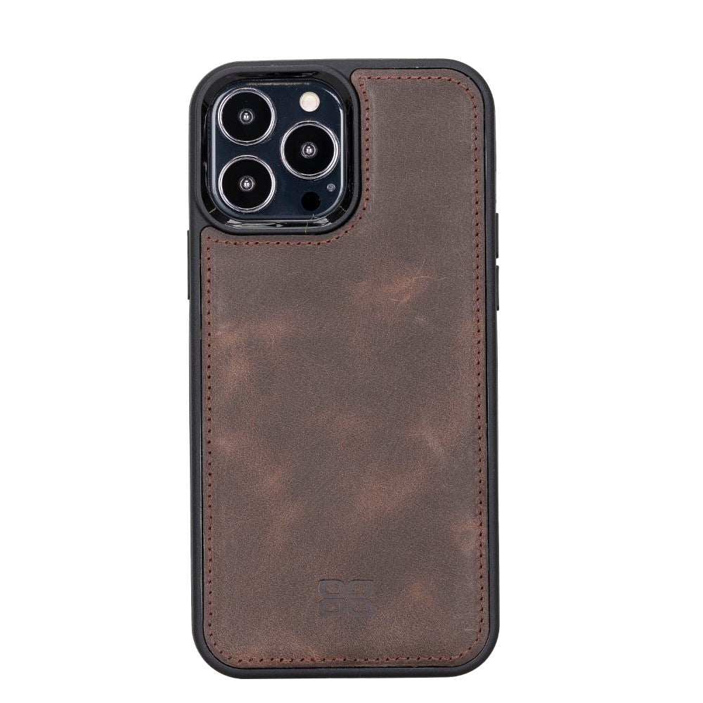 Coque arrière flexible en cuir véritable pour iPhone 13 Series