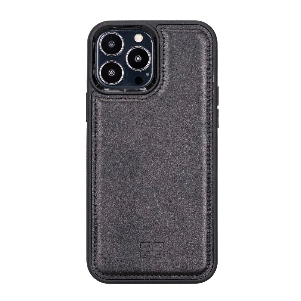 Coque arrière flexible en cuir véritable pour iPhone 13 Series