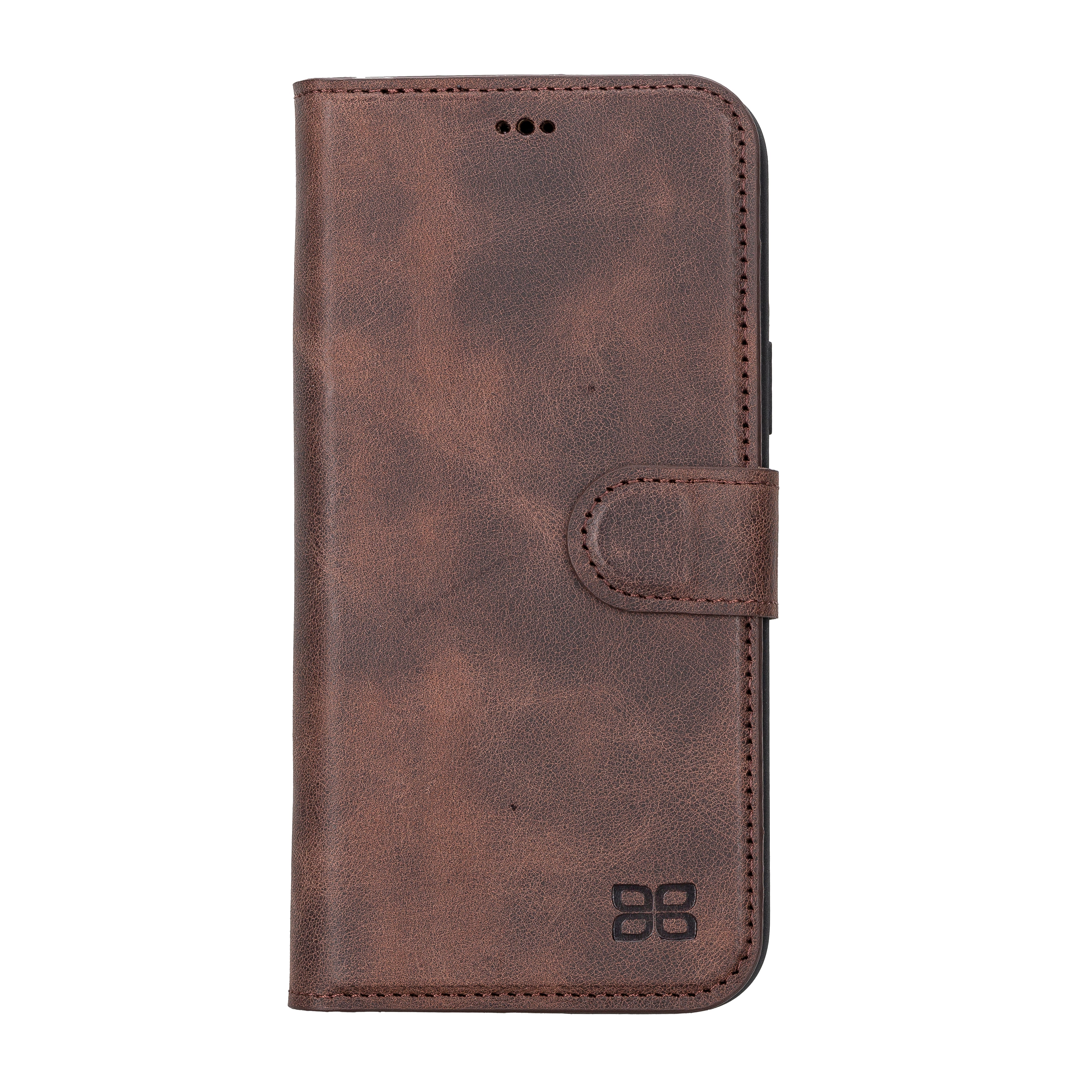 Étui portefeuille amovible en cuir véritable pour iPhone 14 Pro Max (6,7")