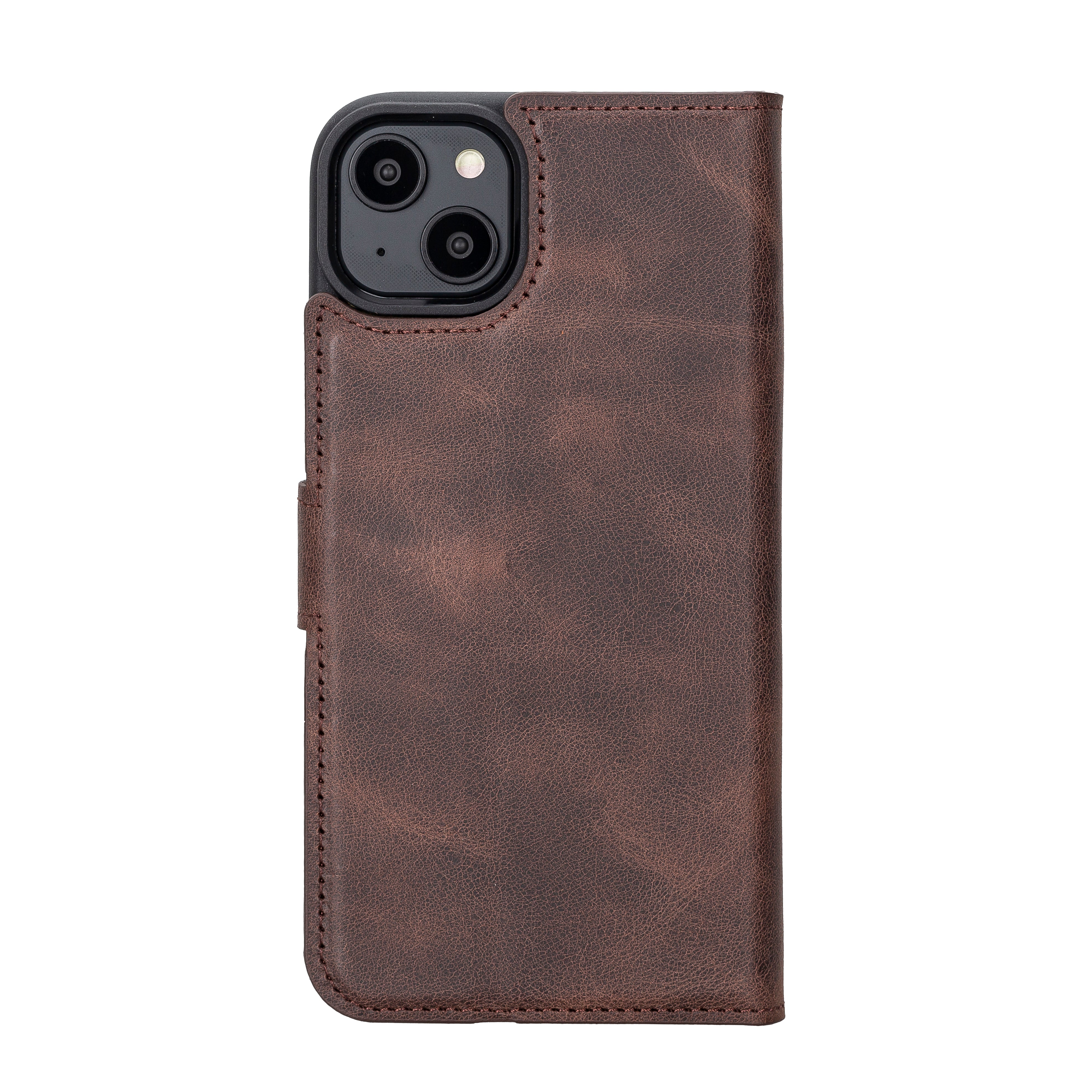 Étui portefeuille amovible en cuir véritable pour iPhone 14 Pro Max (6,7")