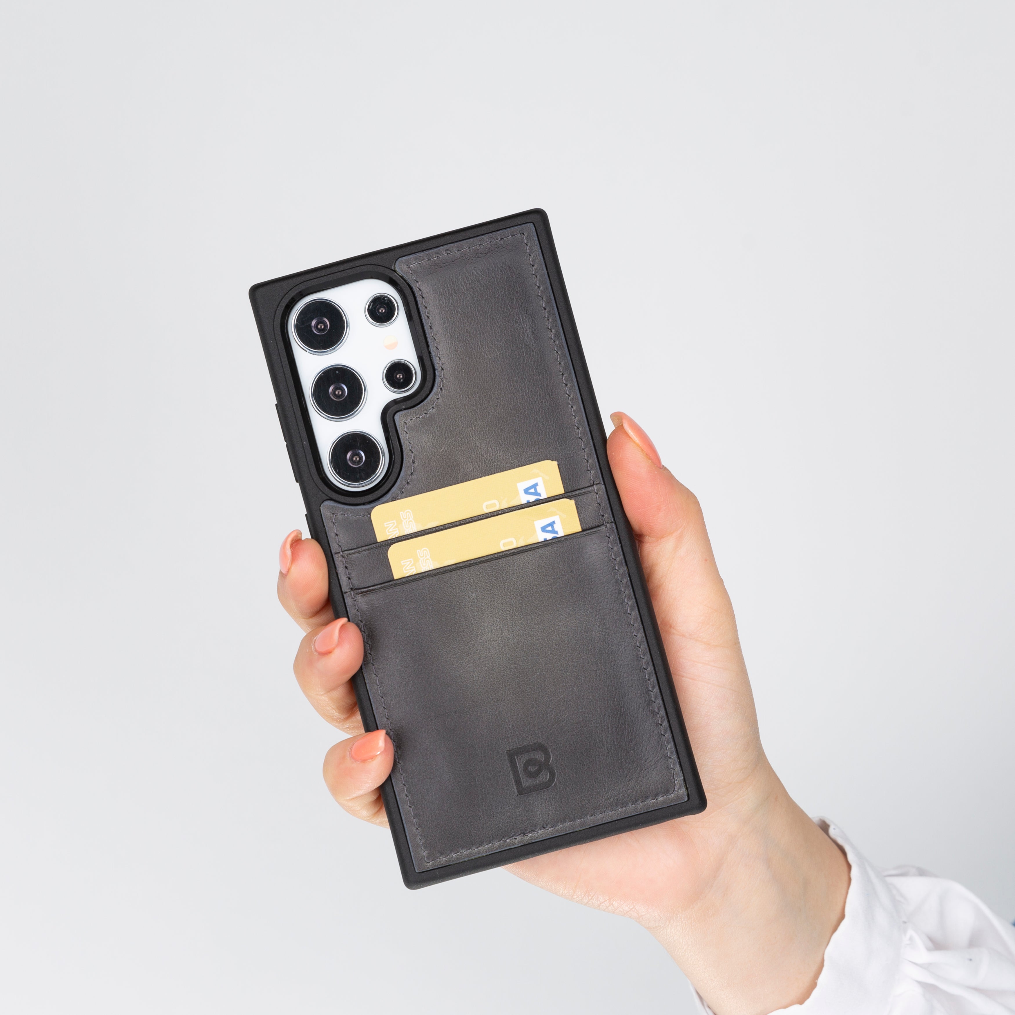 Coque arrière en cuir Felix Galaxy S24 Plus (6,7") avec porte-cartes