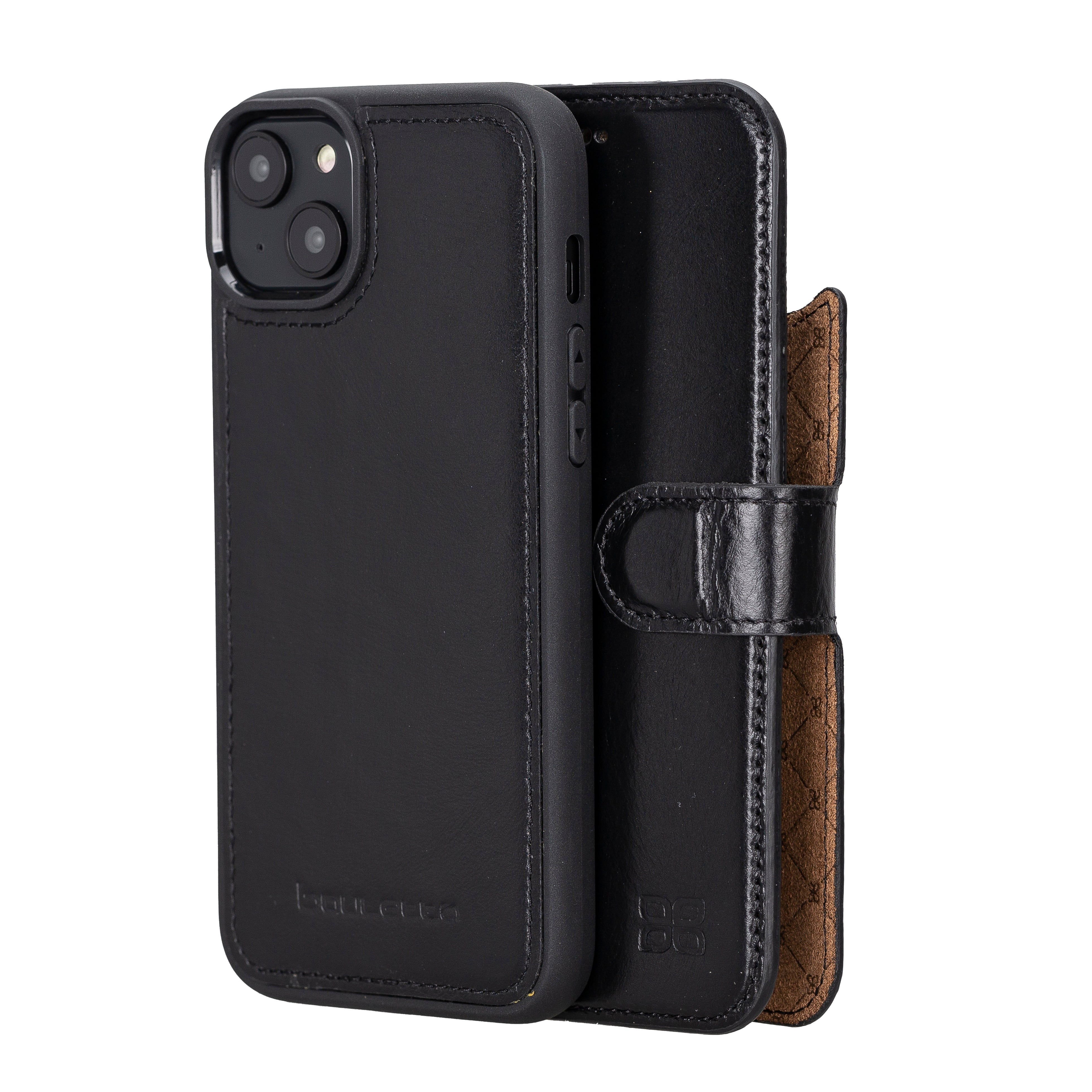 Étui portefeuille amovible en cuir véritable pour iPhone 14 Pro Max (6,7")