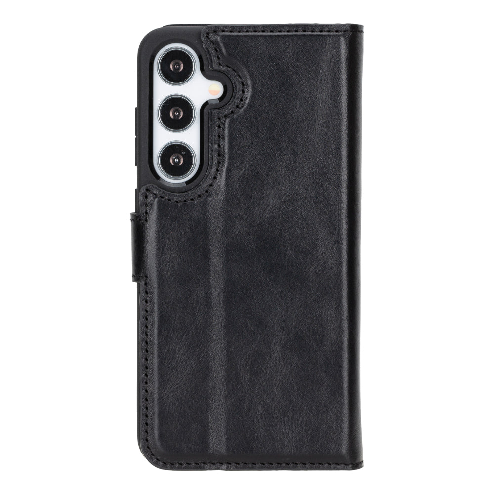 Étui portefeuille amovible en cuir pour Samsung Galaxy S25 Plus