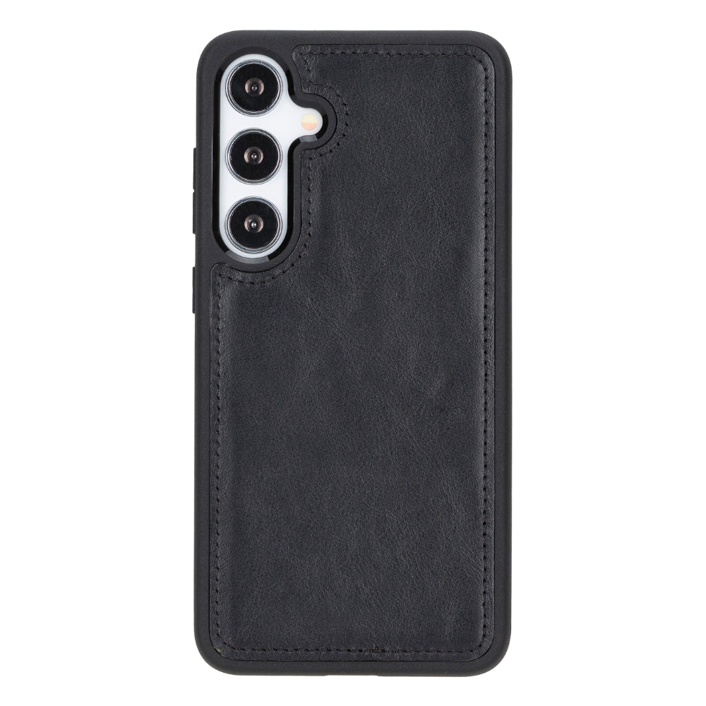 Étui portefeuille amovible en cuir pour Samsung Galaxy S25 Plus