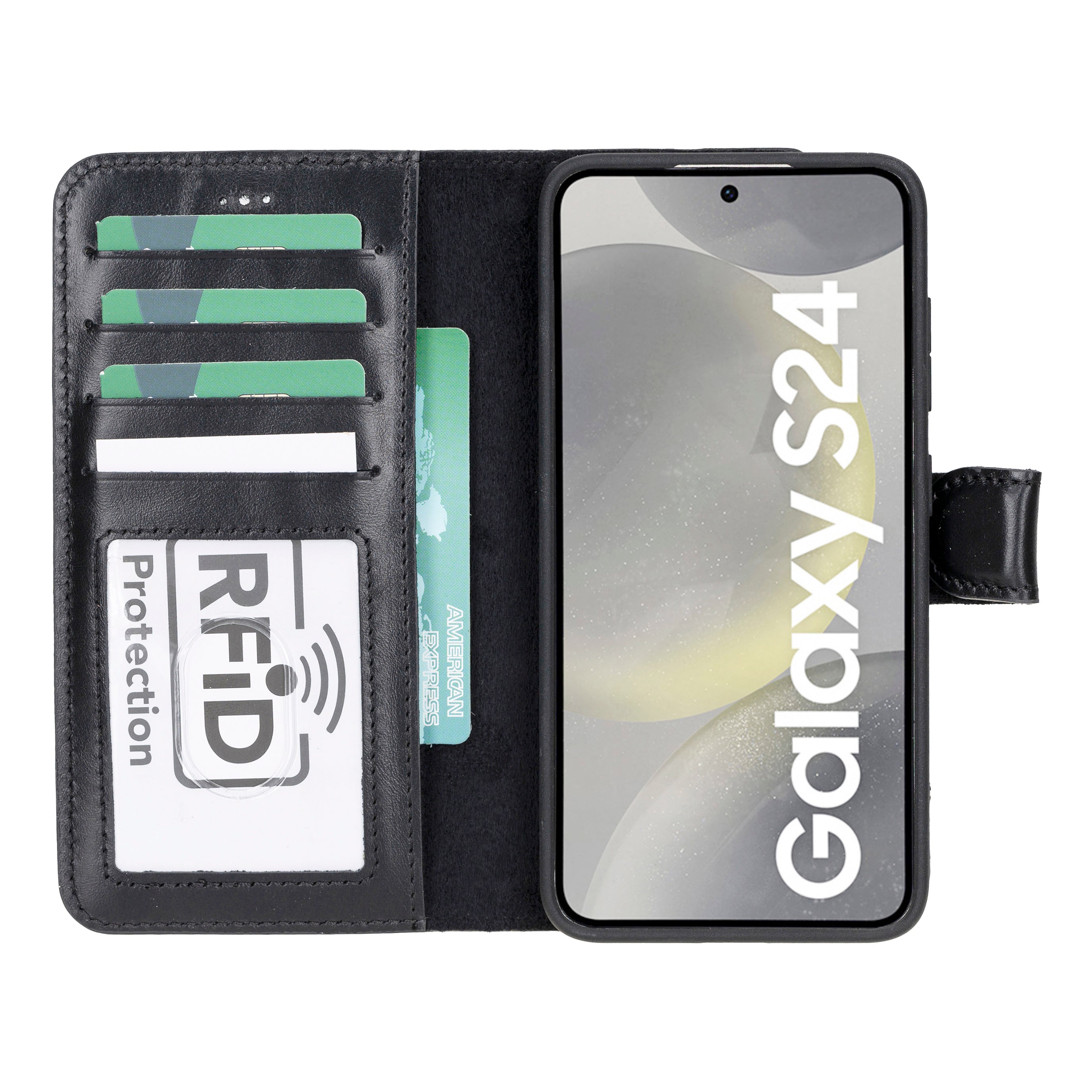 Magic Samsung Galaxy S24 Ultra Leather Detachable Wallet Case