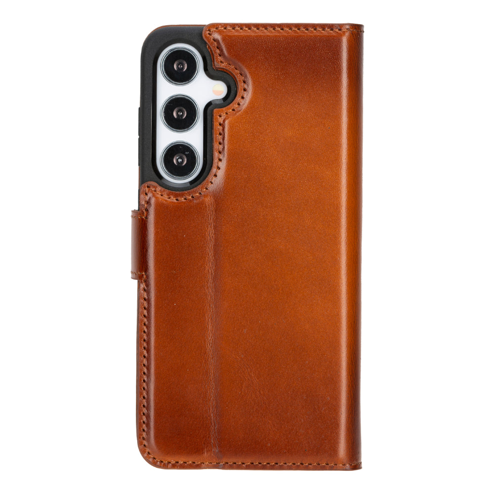 Étui portefeuille amovible en cuir pour Samsung Galaxy S25 Plus
