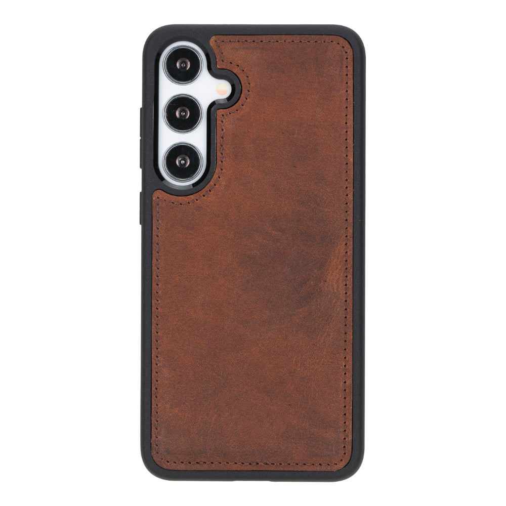 Étui portefeuille amovible en cuir pour Samsung Galaxy S25 Plus