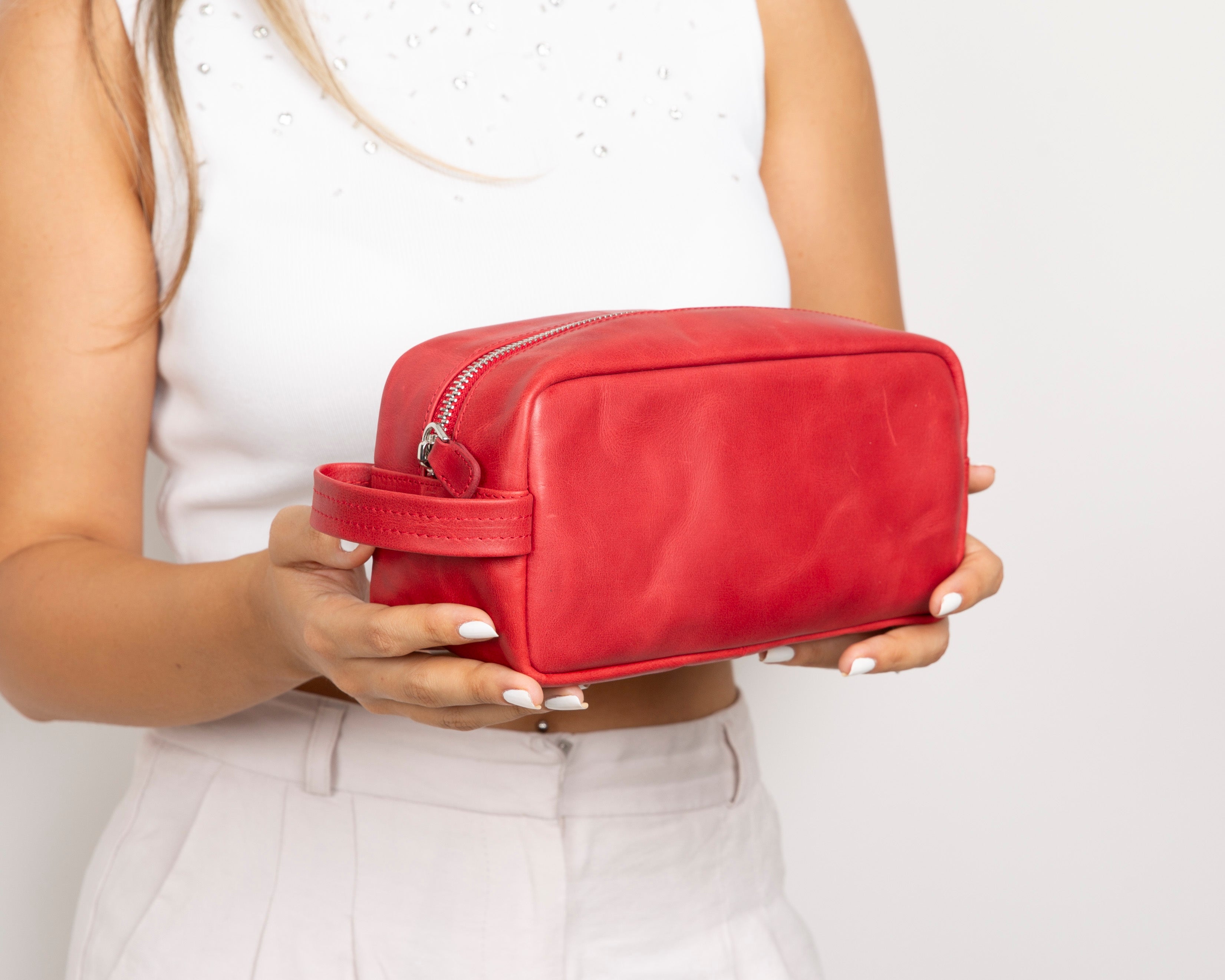 Trousse de toilette Biel en cuir véritable