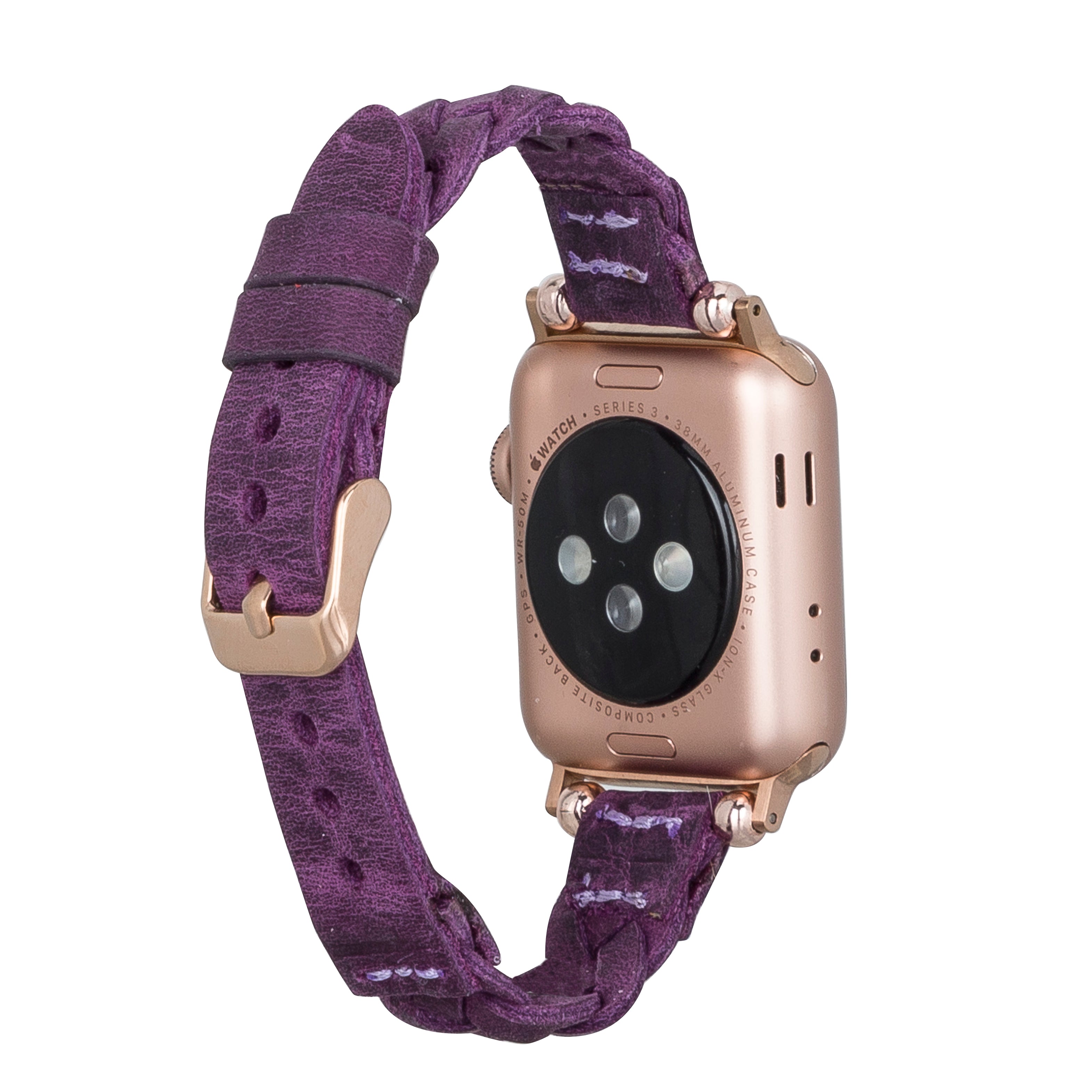 Monaco Braided Apple iWatch Genuine Leather Watch Band