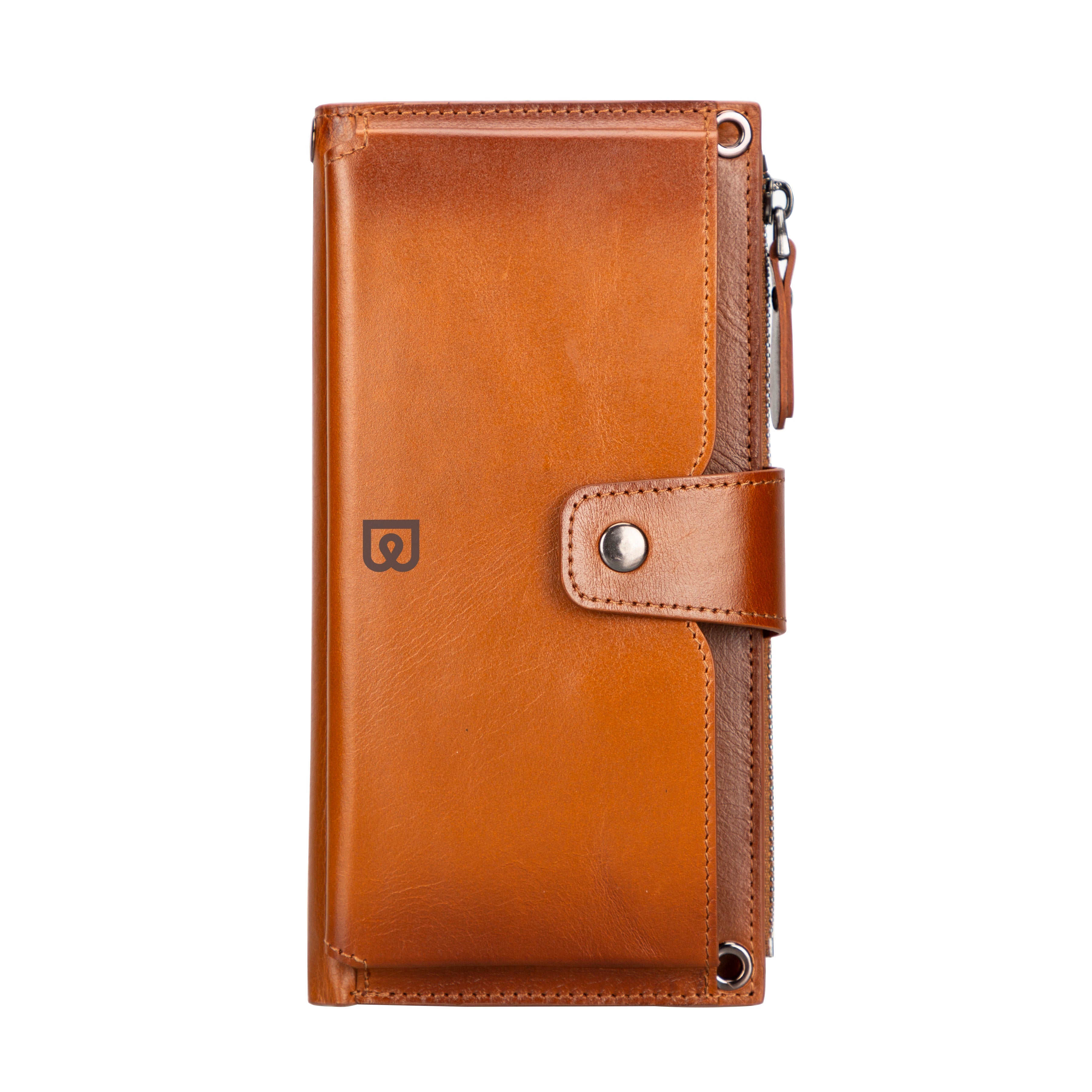 Nexora Genuine Leather Strap Crossbody Wallet for Women