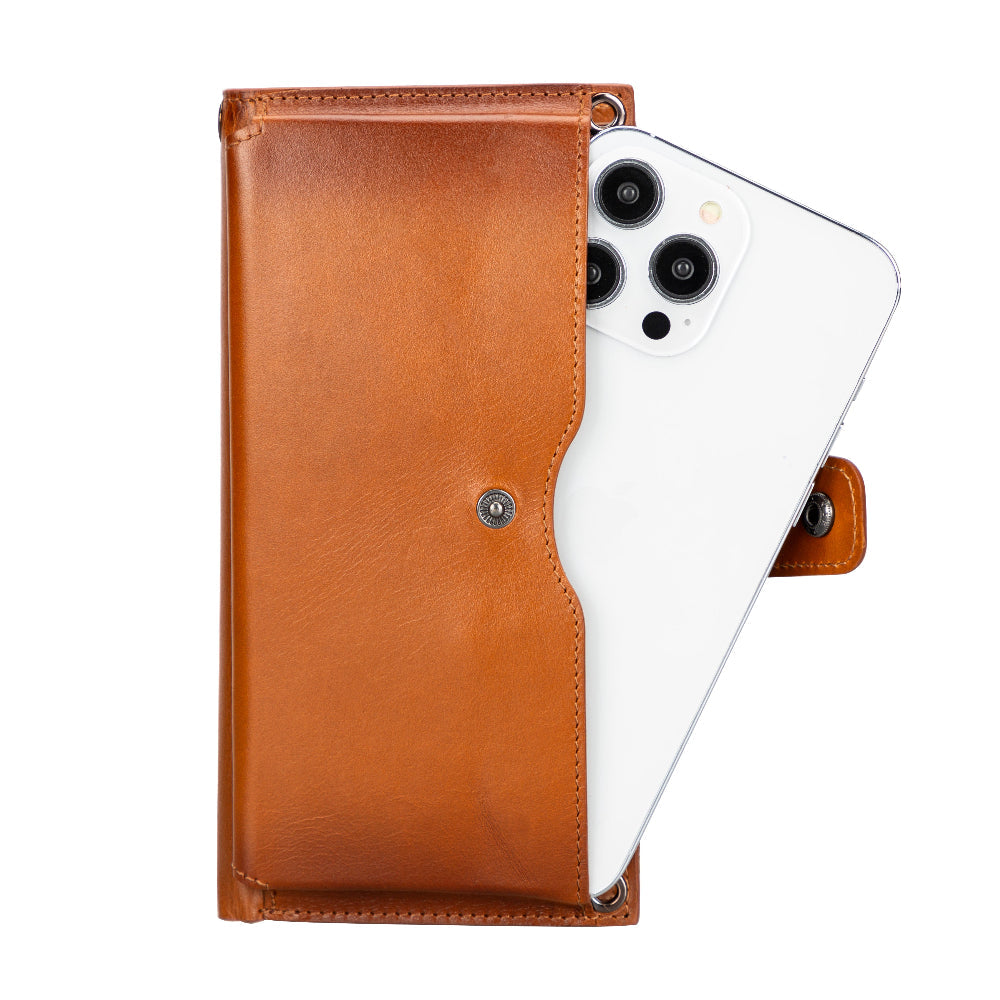 Lozan Strap Genuine Leather Crossbody Wallet