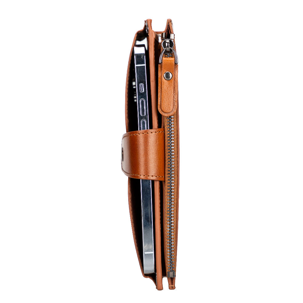 Lozan Strap Genuine Leather Crossbody Wallet