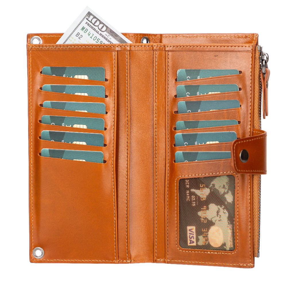 Lozan Strap Genuine Leather Crossbody Wallet