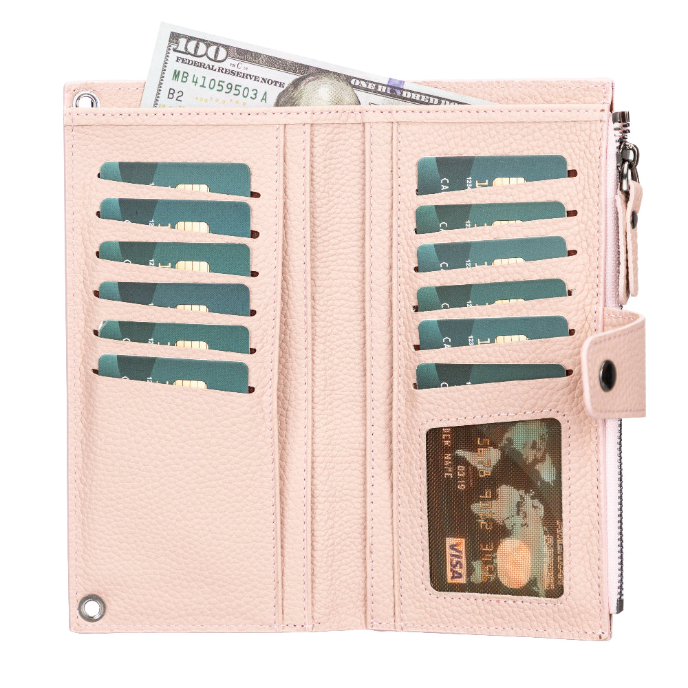 Lozan Strap Genuine Leather Crossbody Wallet