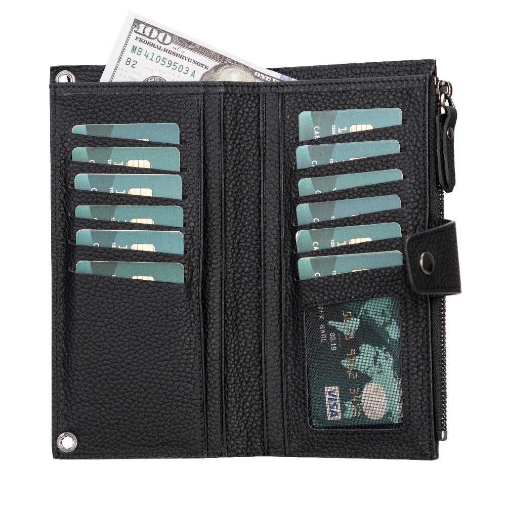 Lozan Strap Genuine Leather Crossbody Wallet