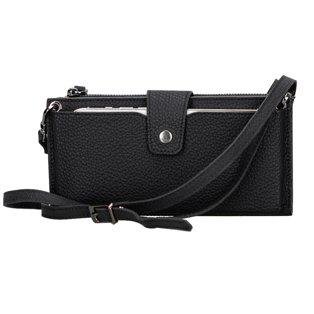 Lozan Strap Genuine Leather Crossbody Wallet