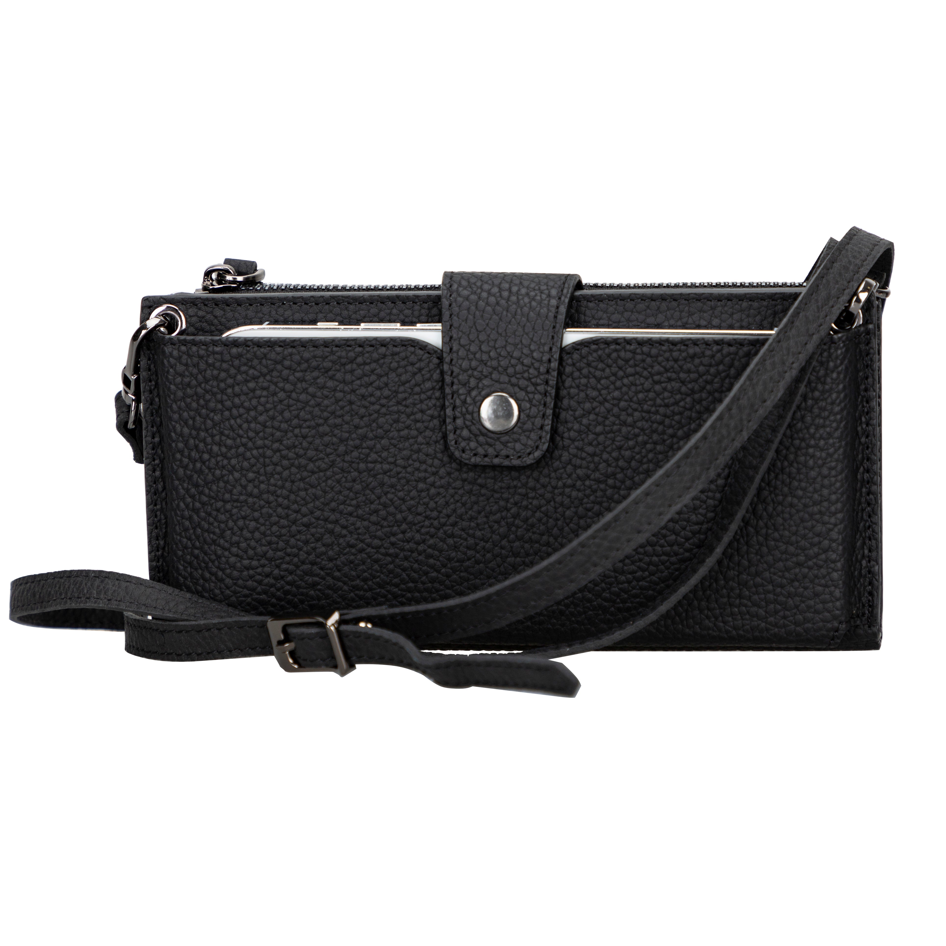 Nexora Genuine Leather Strap Crossbody Wallet for Women