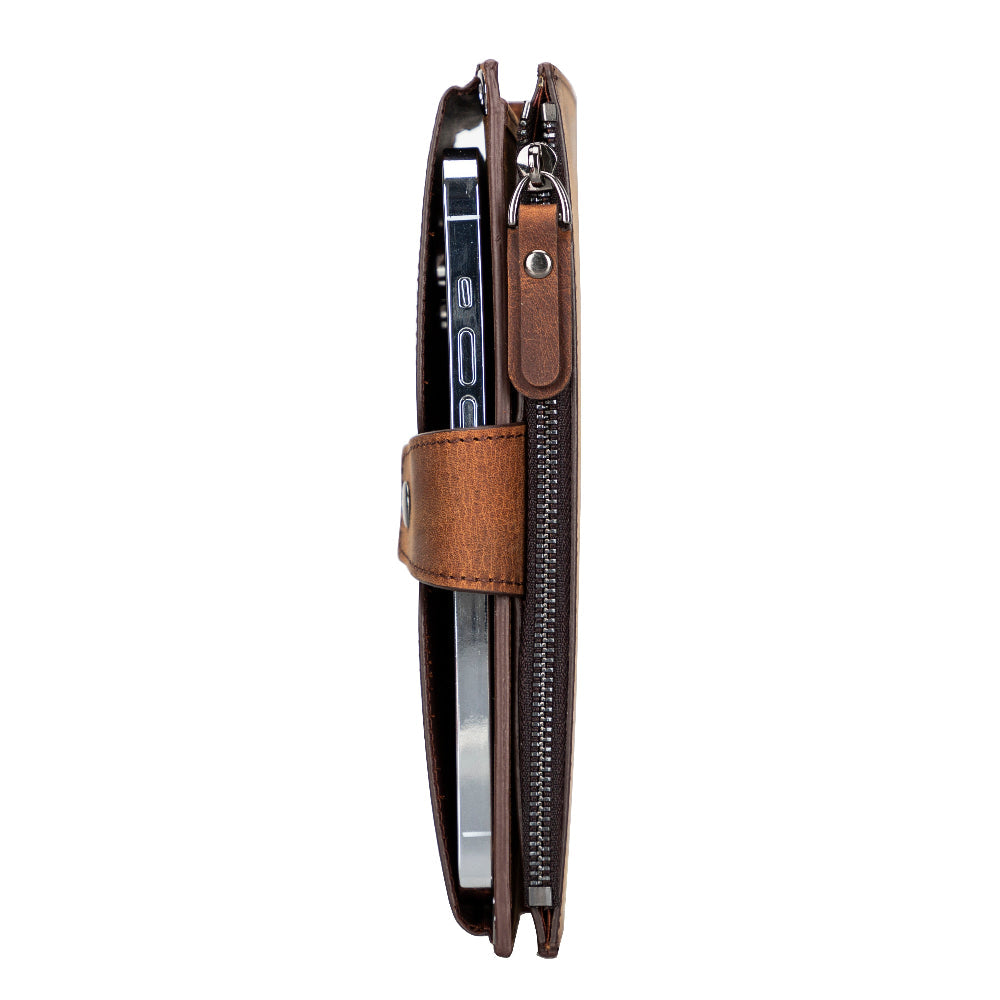 Lozan Strap Genuine Leather Crossbody Wallet