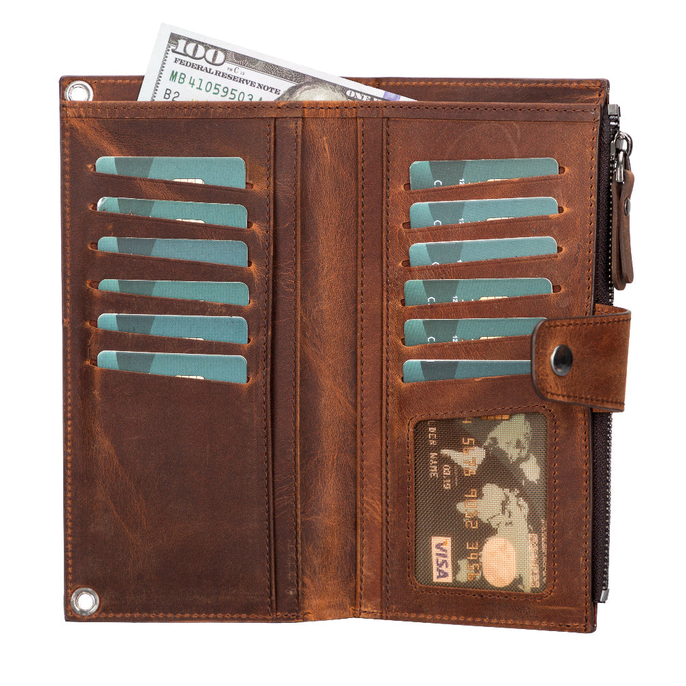 Lozan Strap Genuine Leather Crossbody Wallet