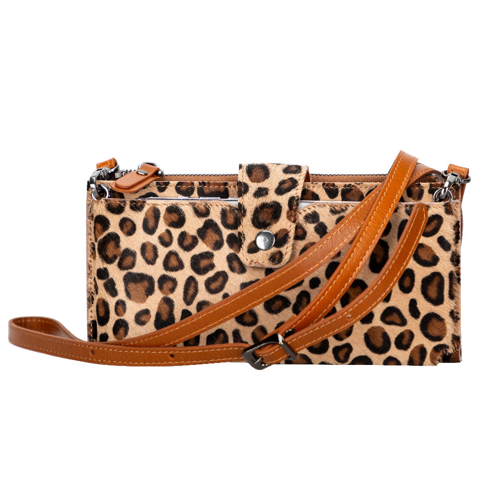 Lozan Strap Genuine Leather Crossbody Wallet