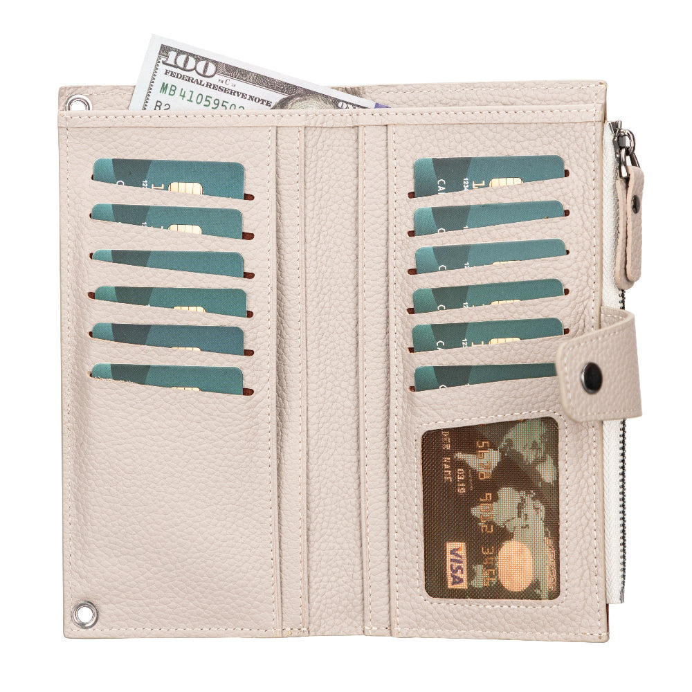 Lozan Strap Genuine Leather Crossbody Wallet