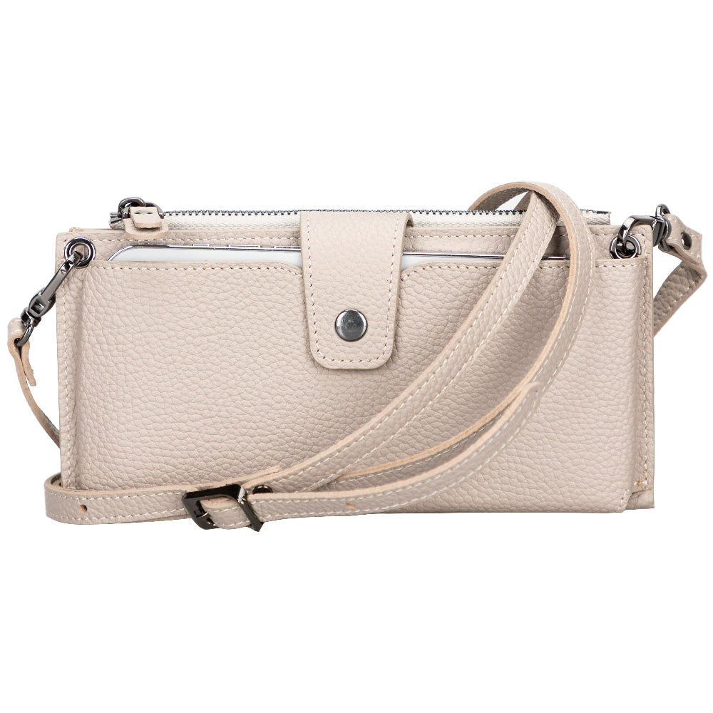 Lozan Strap Genuine Leather Crossbody Wallet