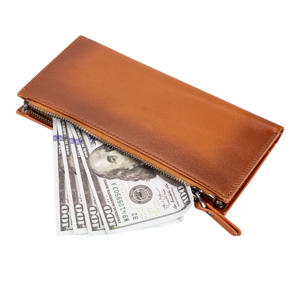 Lozan Strap Genuine Leather Crossbody Wallet