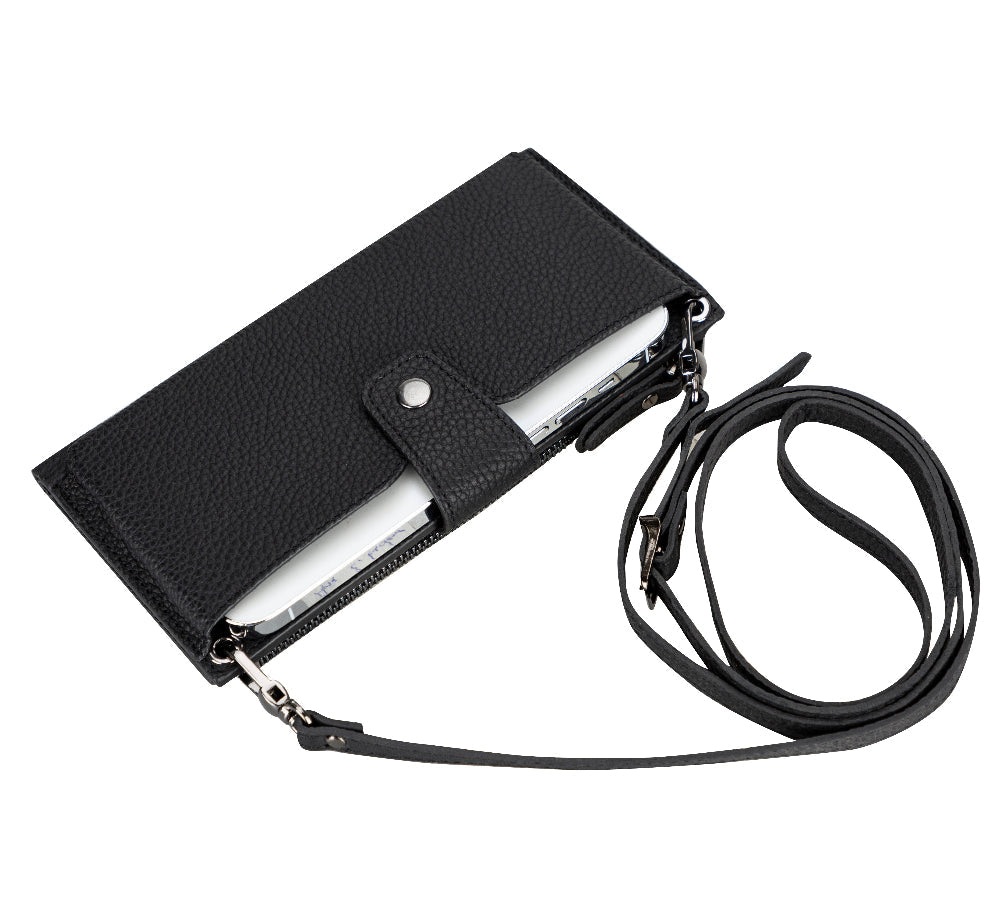 Lozan Strap Genuine Leather Crossbody Wallet