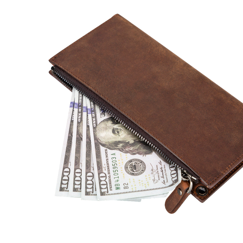 Lozan Strap Genuine Leather Crossbody Wallet