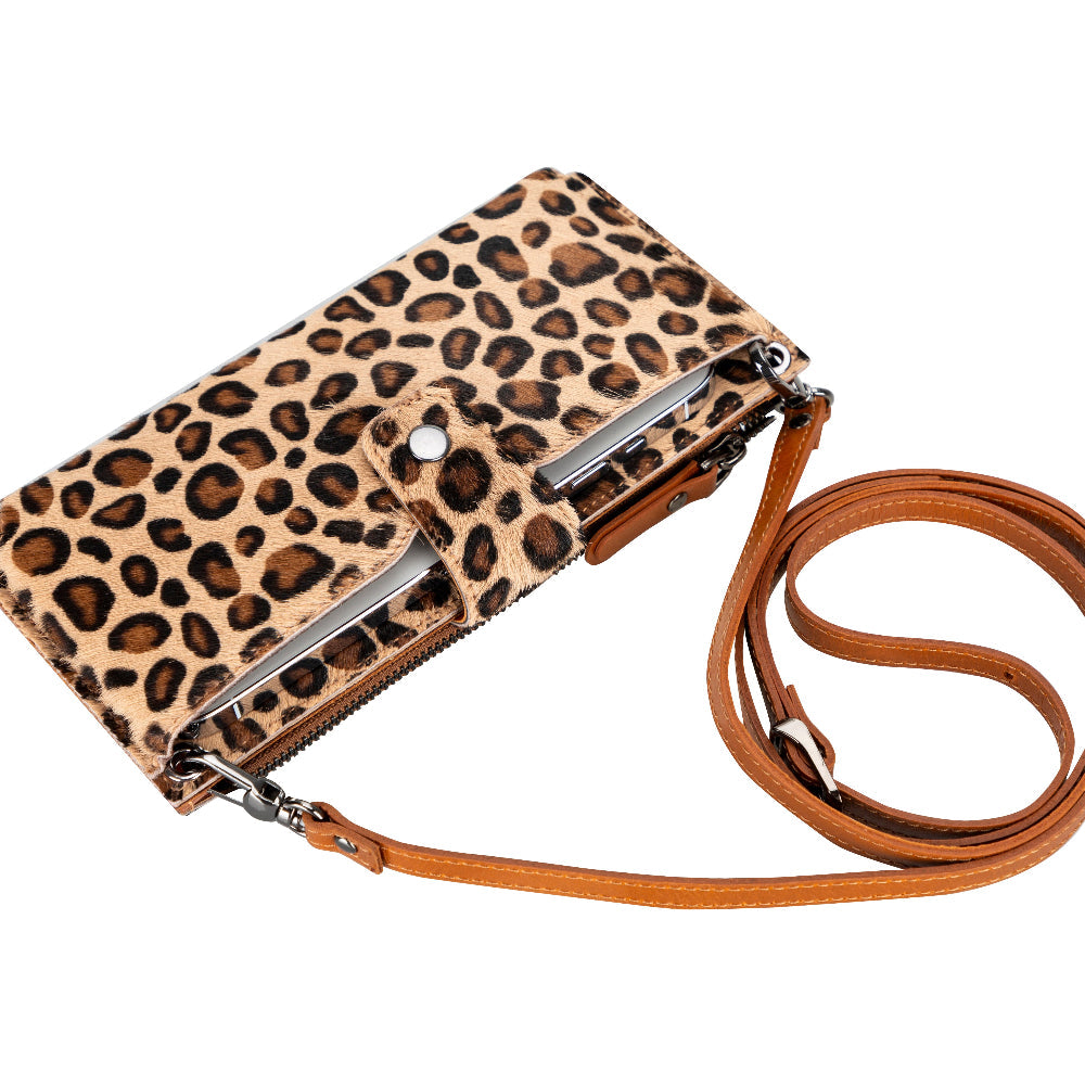 Lozan Strap Genuine Leather Crossbody Wallet