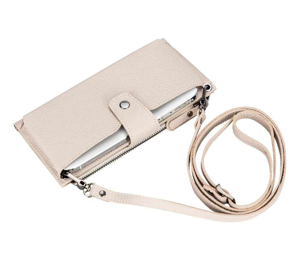 Lozan Strap Genuine Leather Crossbody Wallet
