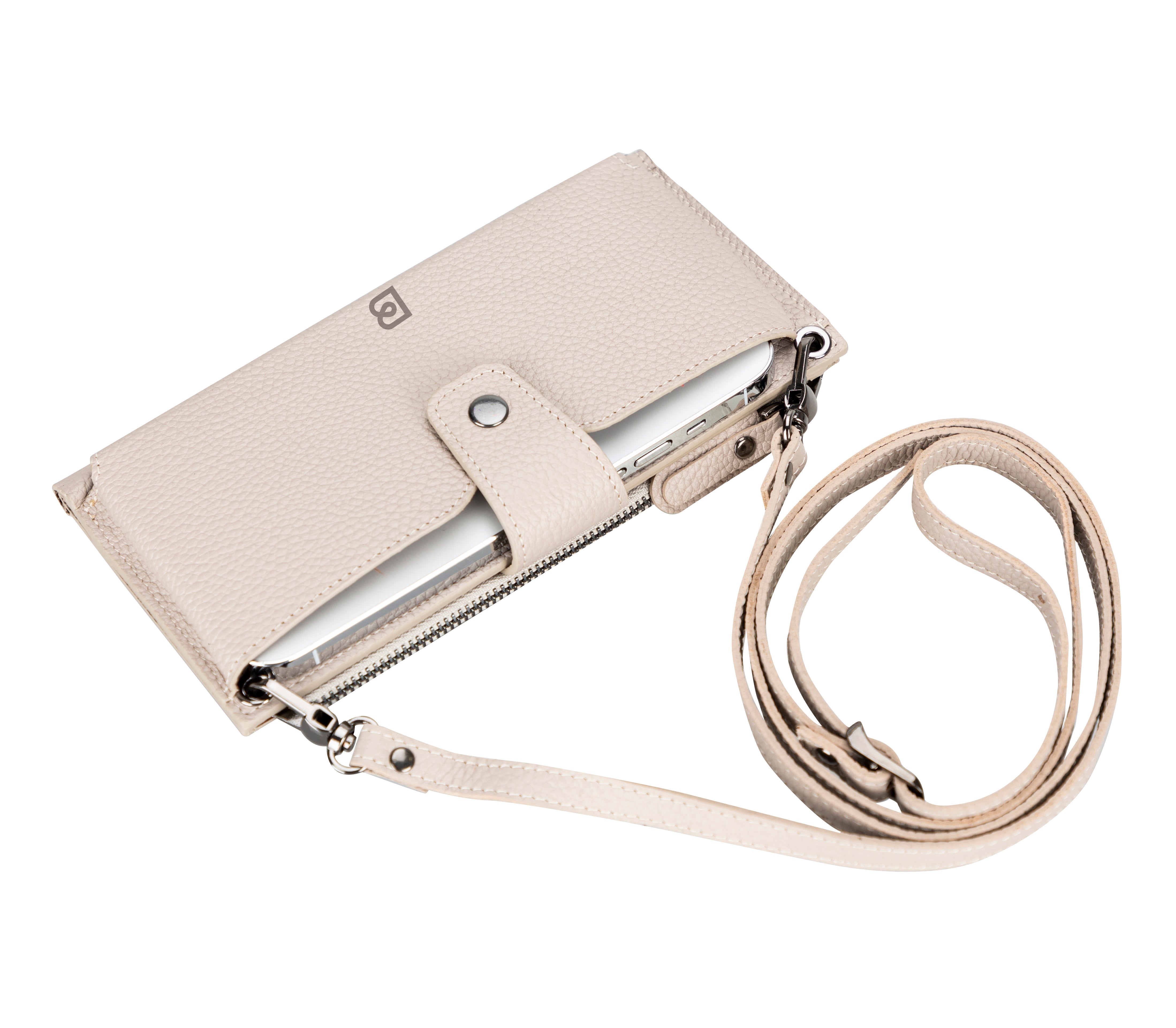 Nexora Genuine Leather Strap Crossbody Wallet for Women