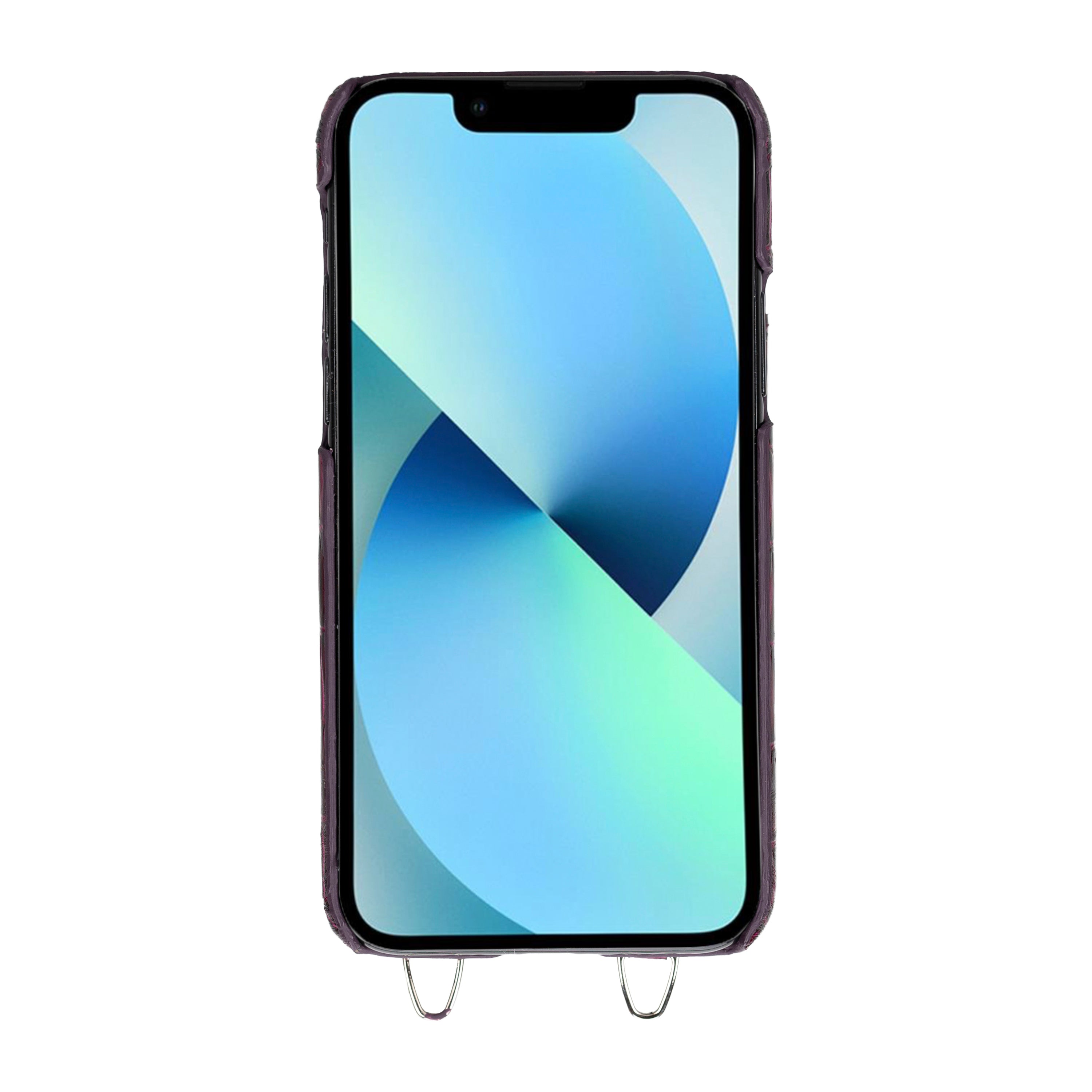 Saff iPhone 11 Series Genuine Leather Case with Crossbody Strap
