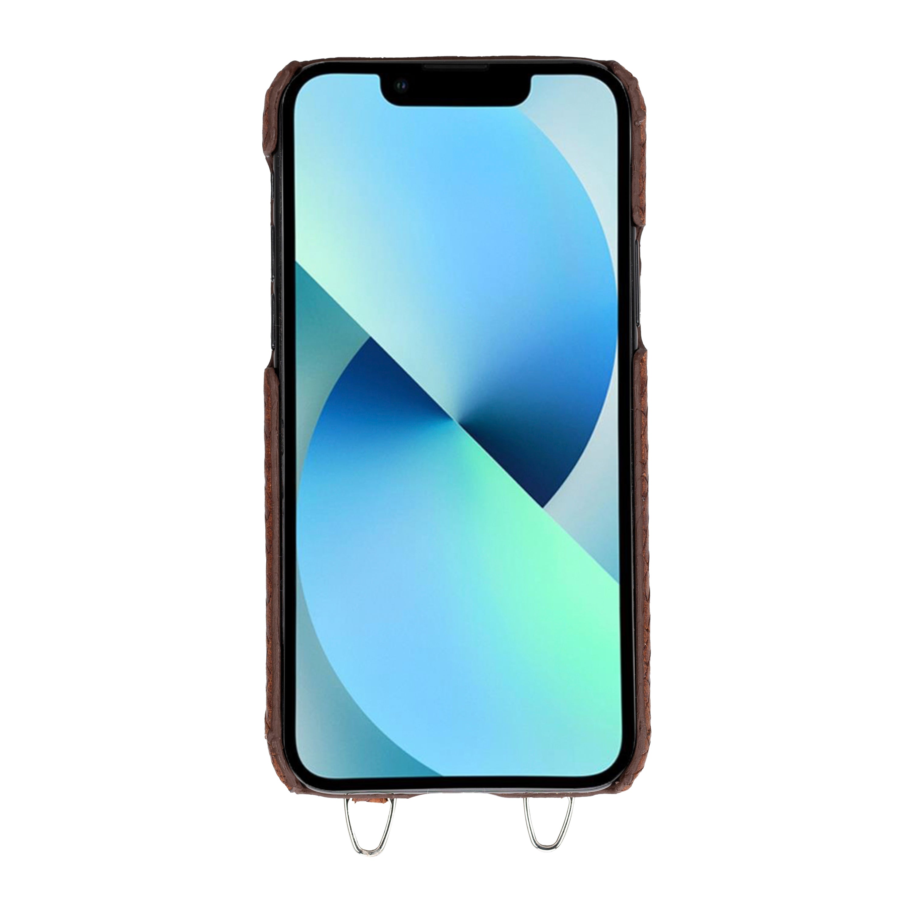 Saff iPhone 11 Series Genuine Leather Case with Crossbody Strap