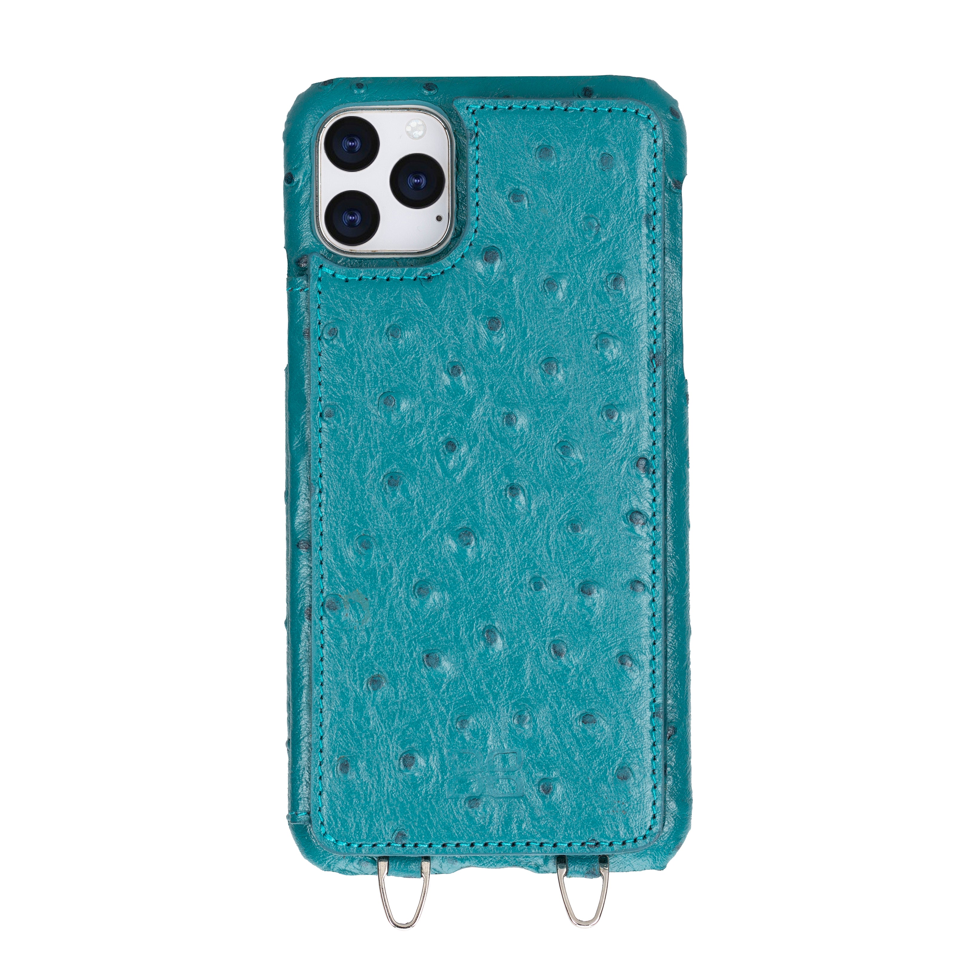 Saff iPhone 11 Series Genuine Leather Case with Crossbody Strap