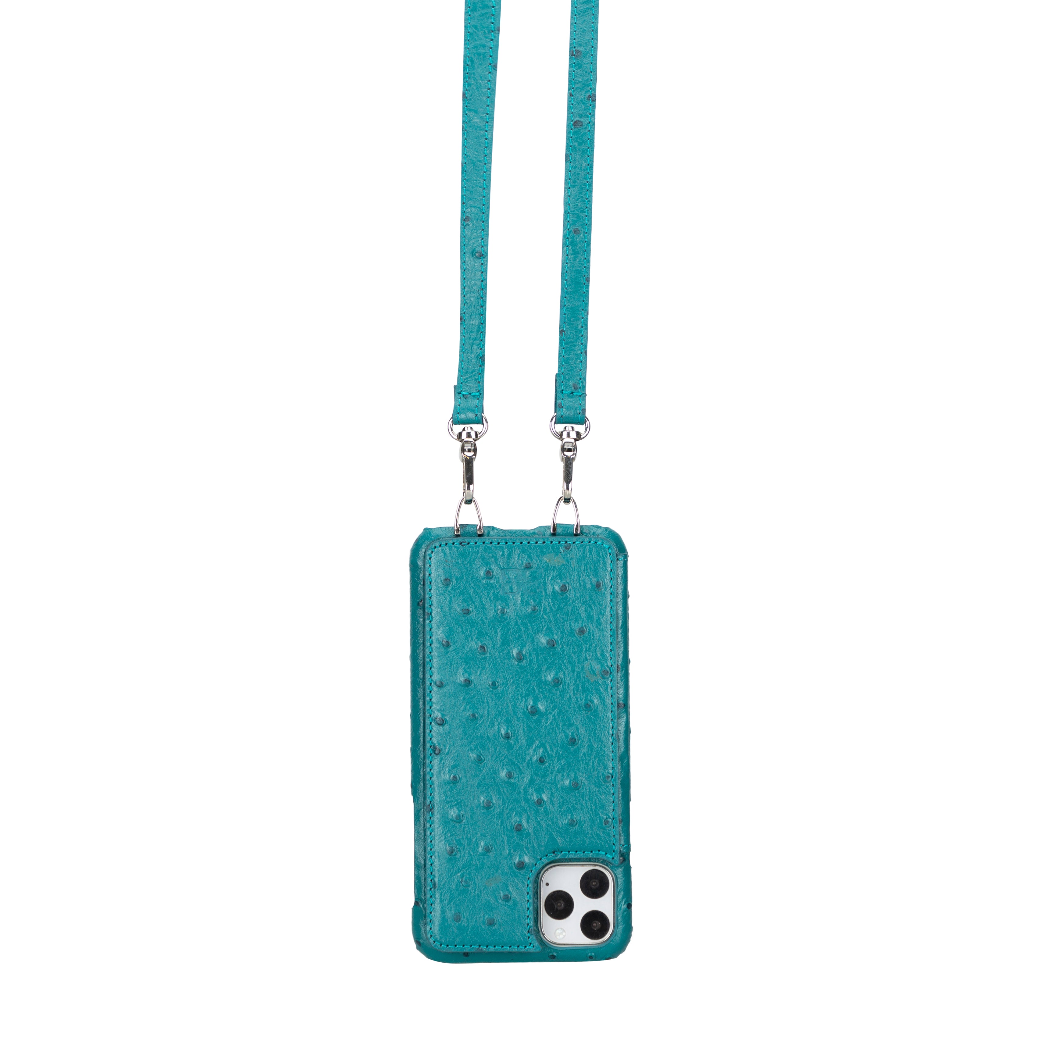 Saff iPhone 11 Series Genuine Leather Case with Crossbody Strap