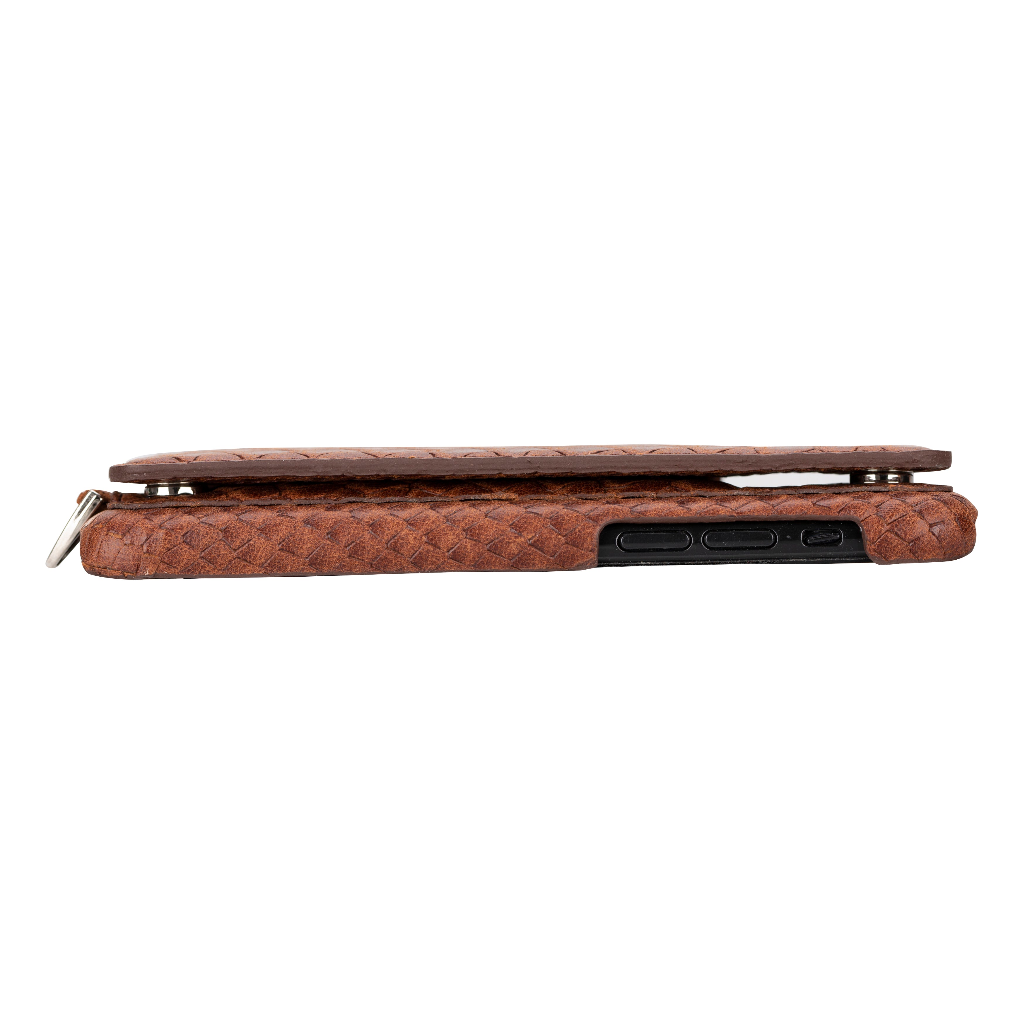 Saff iPhone 11 Series Genuine Leather Case with Crossbody Strap