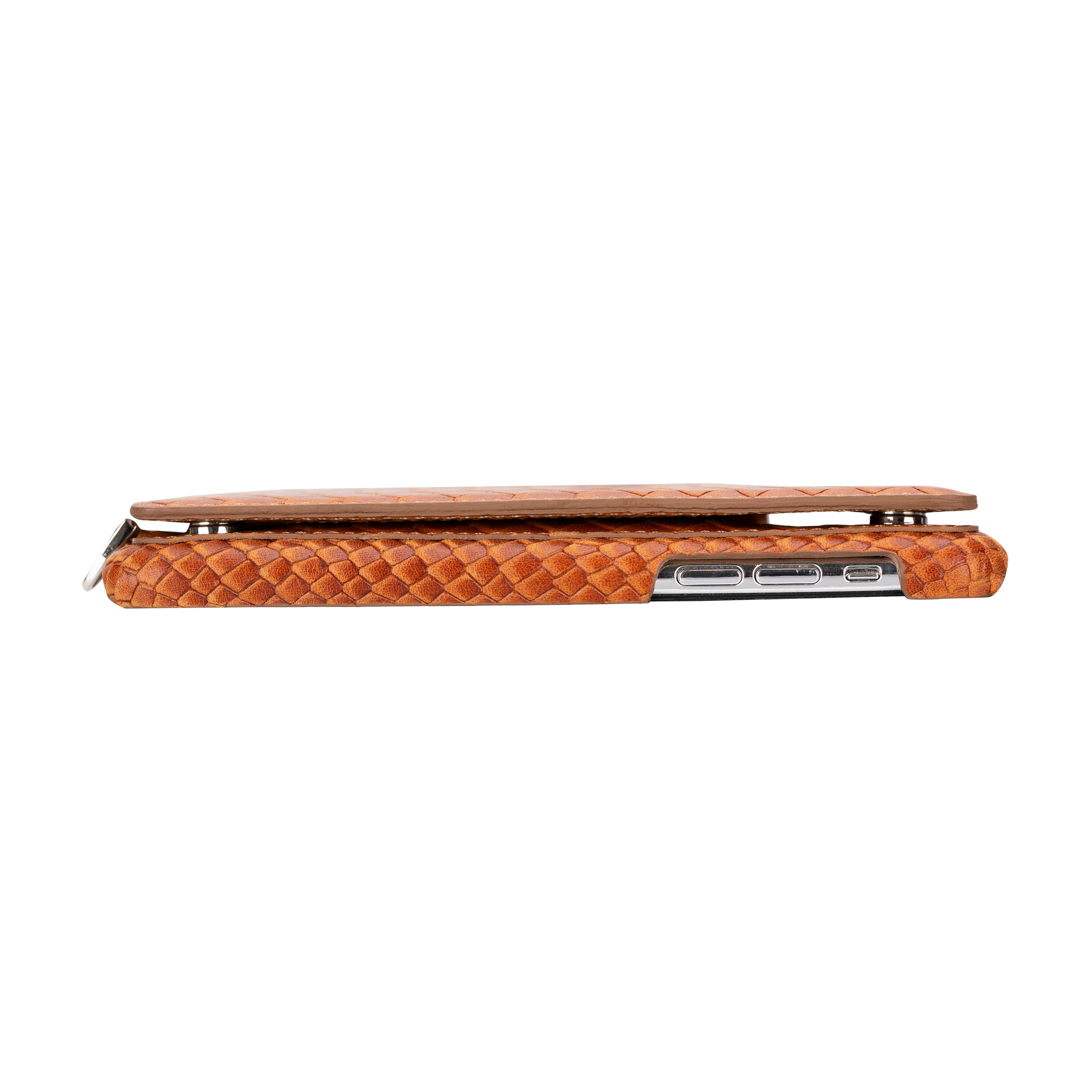 Saff iPhone 11 Series Genuine Leather Case with Crossbody Strap